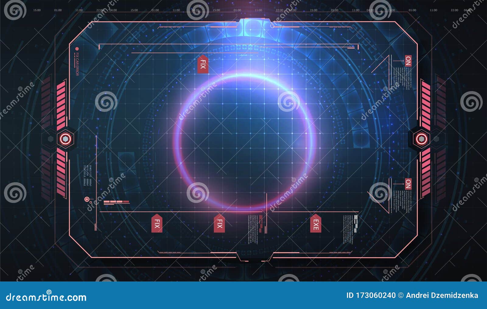 Hud Ui Gui Futuristic Frame User Interface Screen Elements Abstract