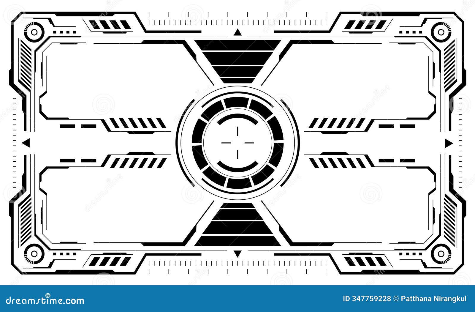 hud white sci-fi interface screen view grey geometric  virtual reality futuristic technology creative display on white