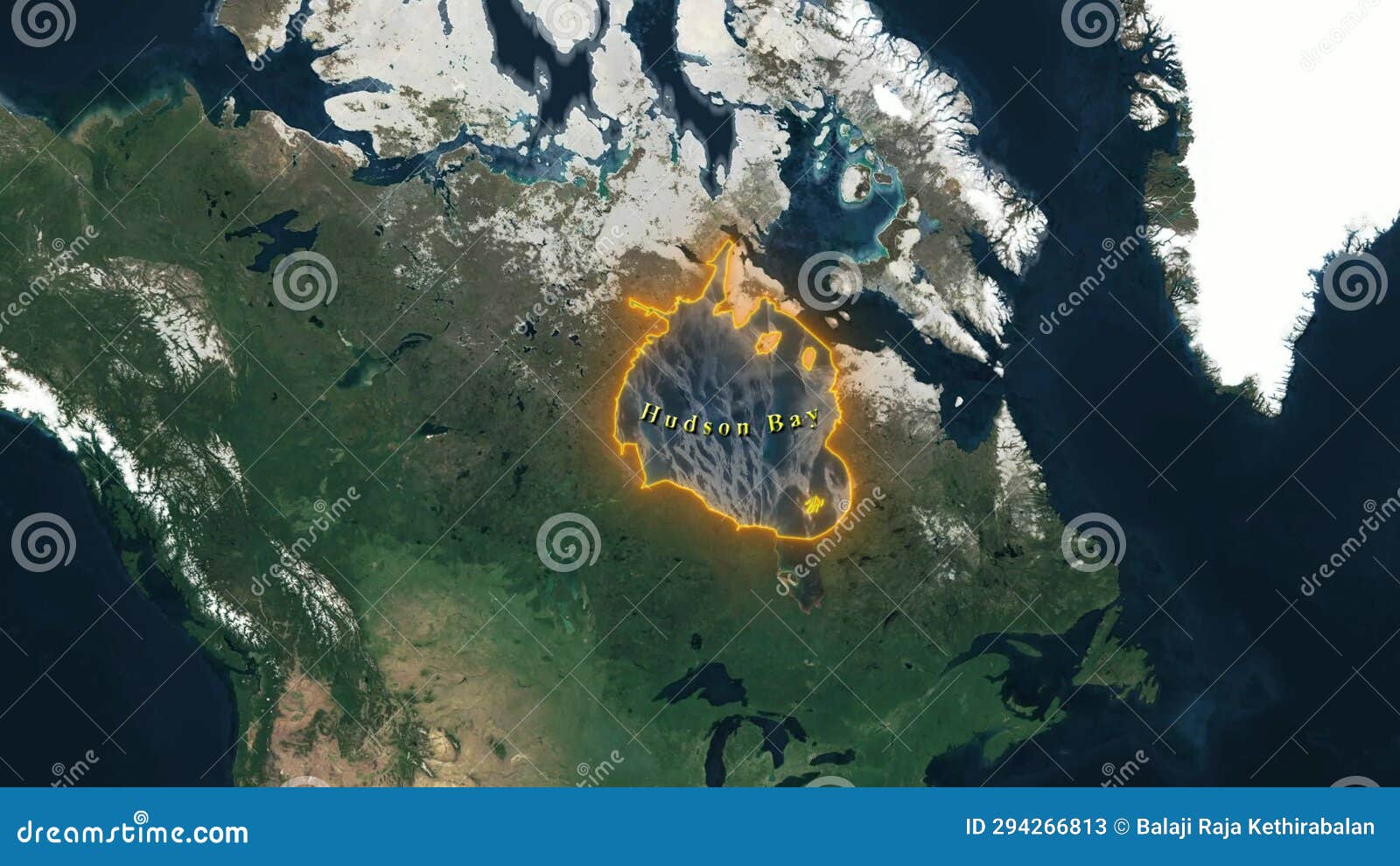 Hudson Bay Map stock video. Video of earth, visualization - 294266813