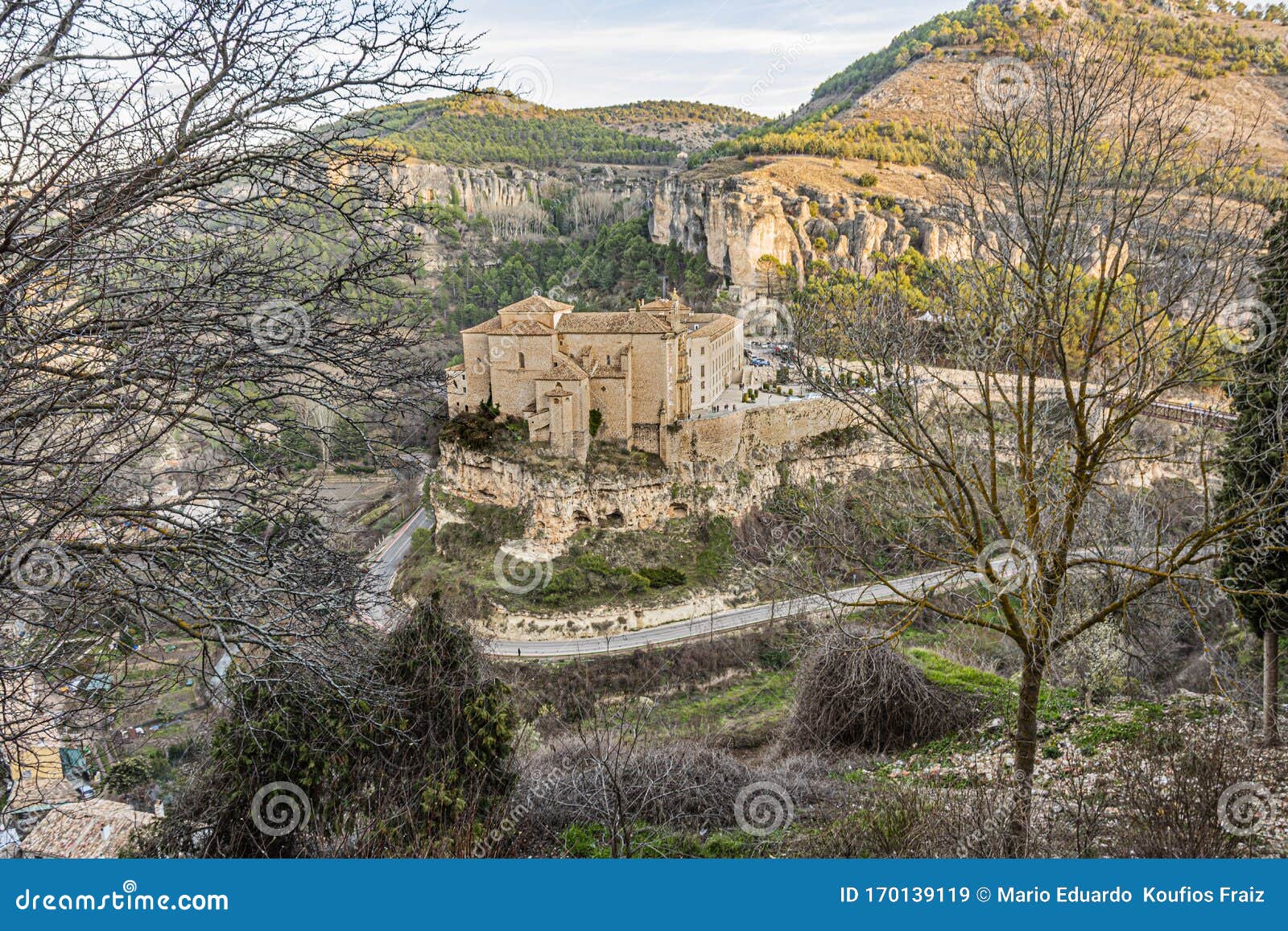 huecar river gorge and old monastery of san pablo. europe spain castilla la mancha cuenca
