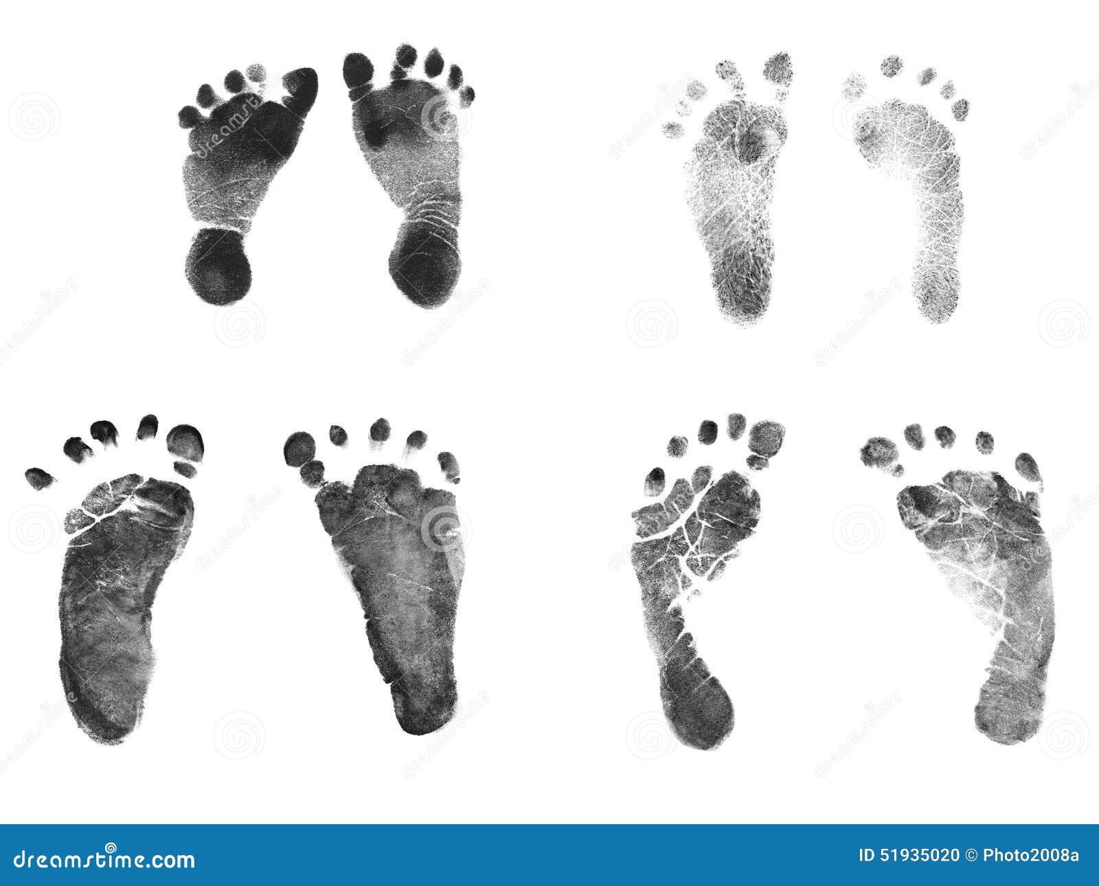 Huellas de bebé recién nacido de tinta negra: fotografía de stock ©  Christin_Lola #40474665