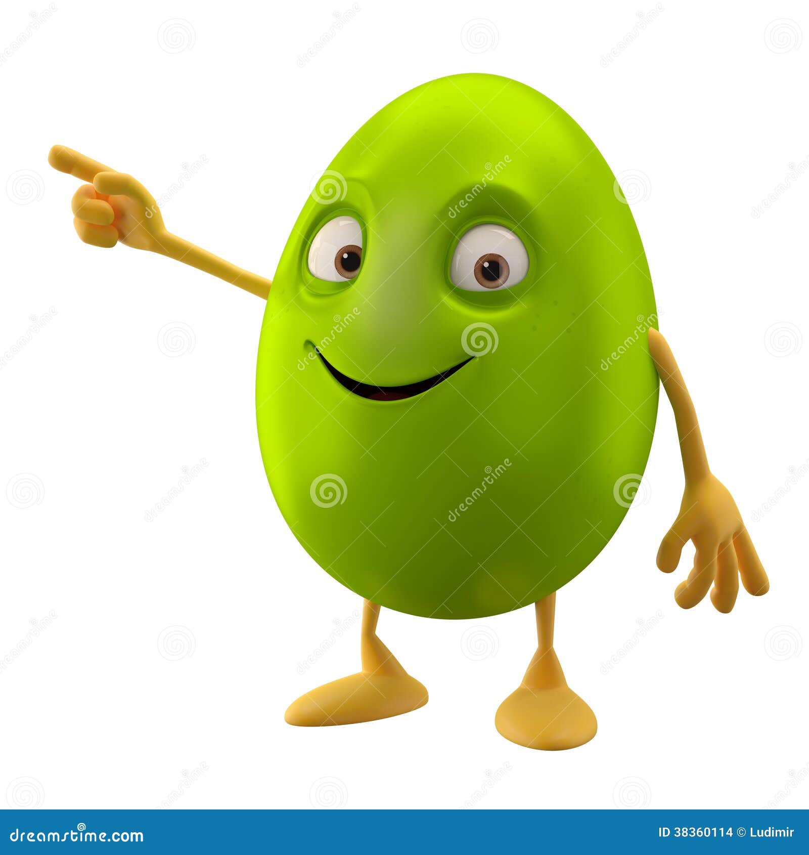 Huevo De Pascua Sonriente, Personaje De Dibujos Animados Divertido Del  Verde 3D, Señalando La Mano Stock de ilustración - Ilustración de granja,  feliz: 38360114