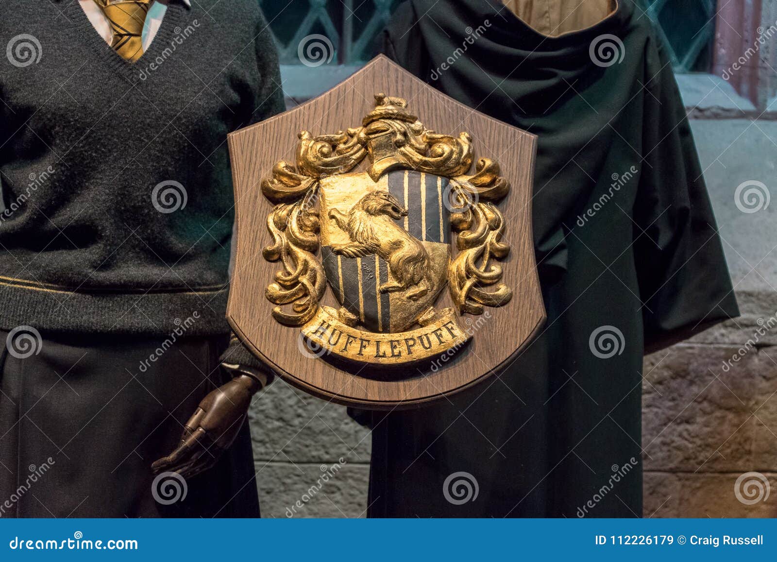 Hufflepuff house crest editorial stock image. Image of editorial