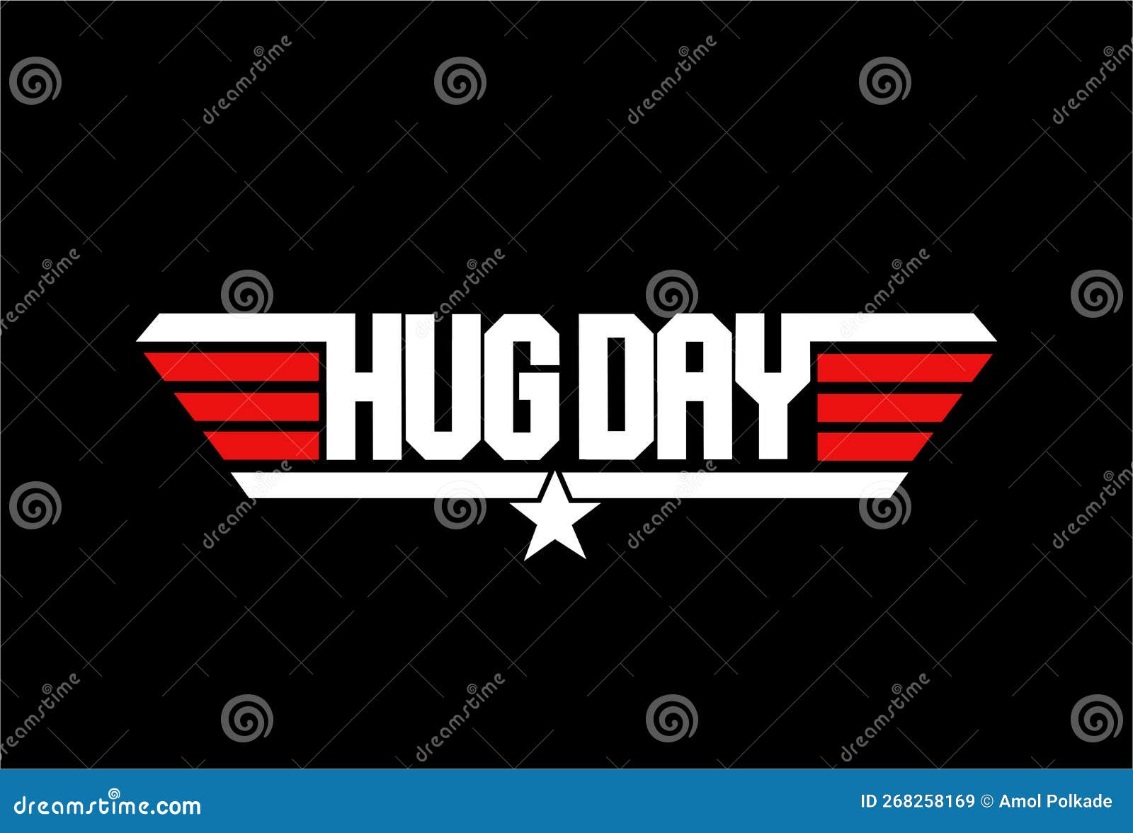 hug day typography  icon. hug day lettering