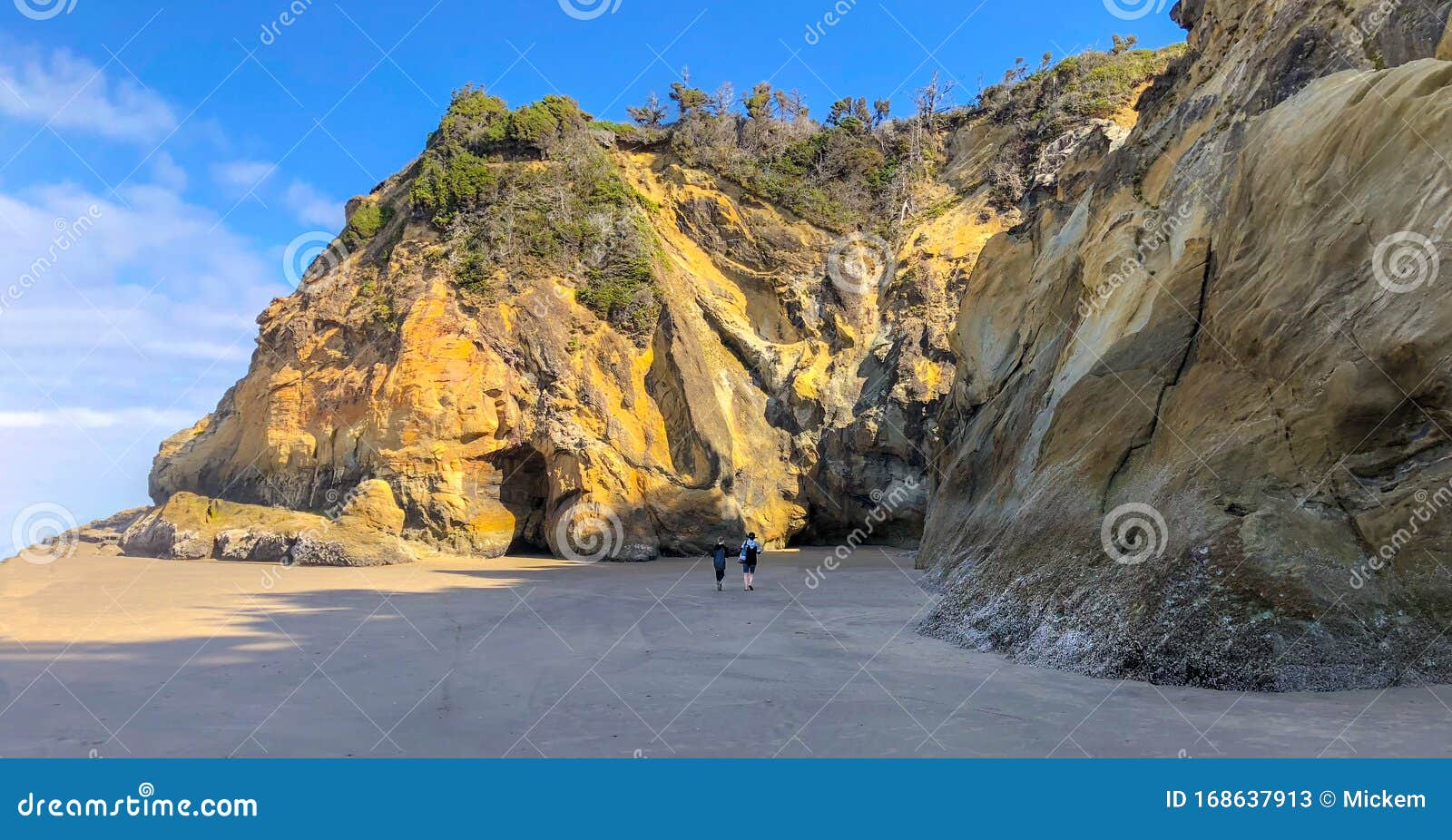 hug point beach oregon usa cave entrances