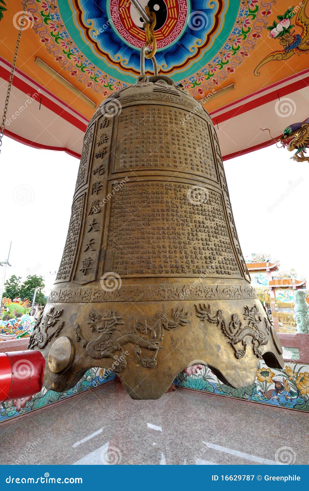 Huge chinese bell stock image. Image of holy, chinese 16629787