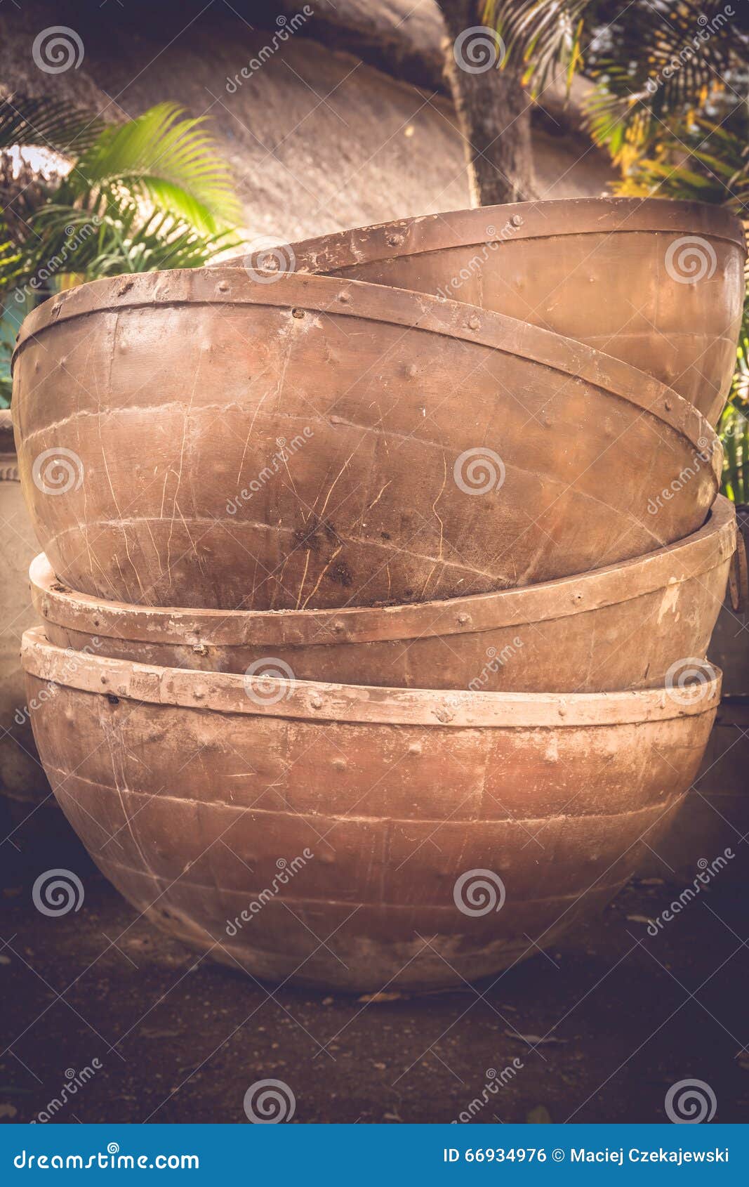 Huge clay flower pots stock photo. Image of equipment 66934976