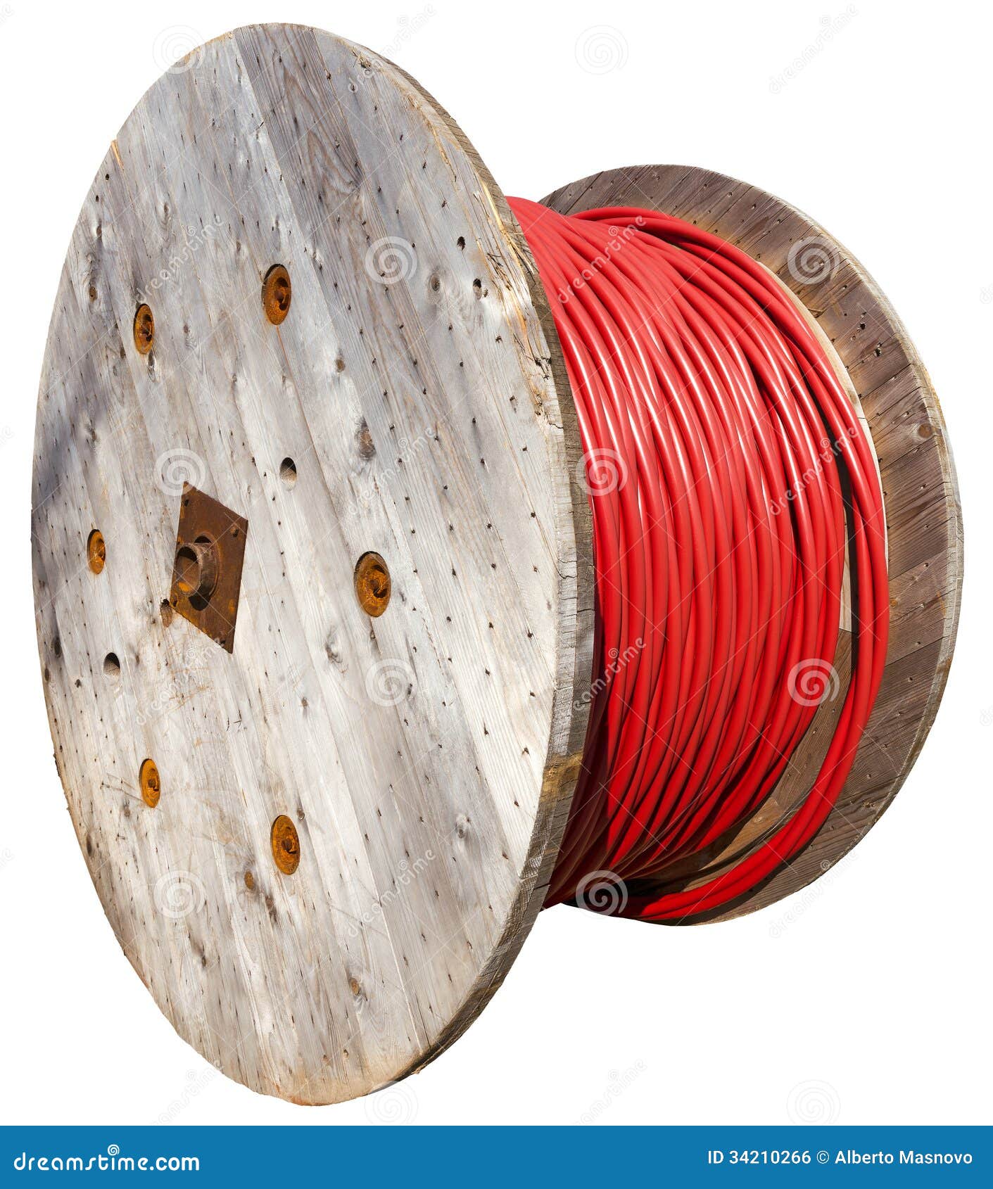 Huge Coil High-voltage Power Cable Royalty Free Stock Image - Image