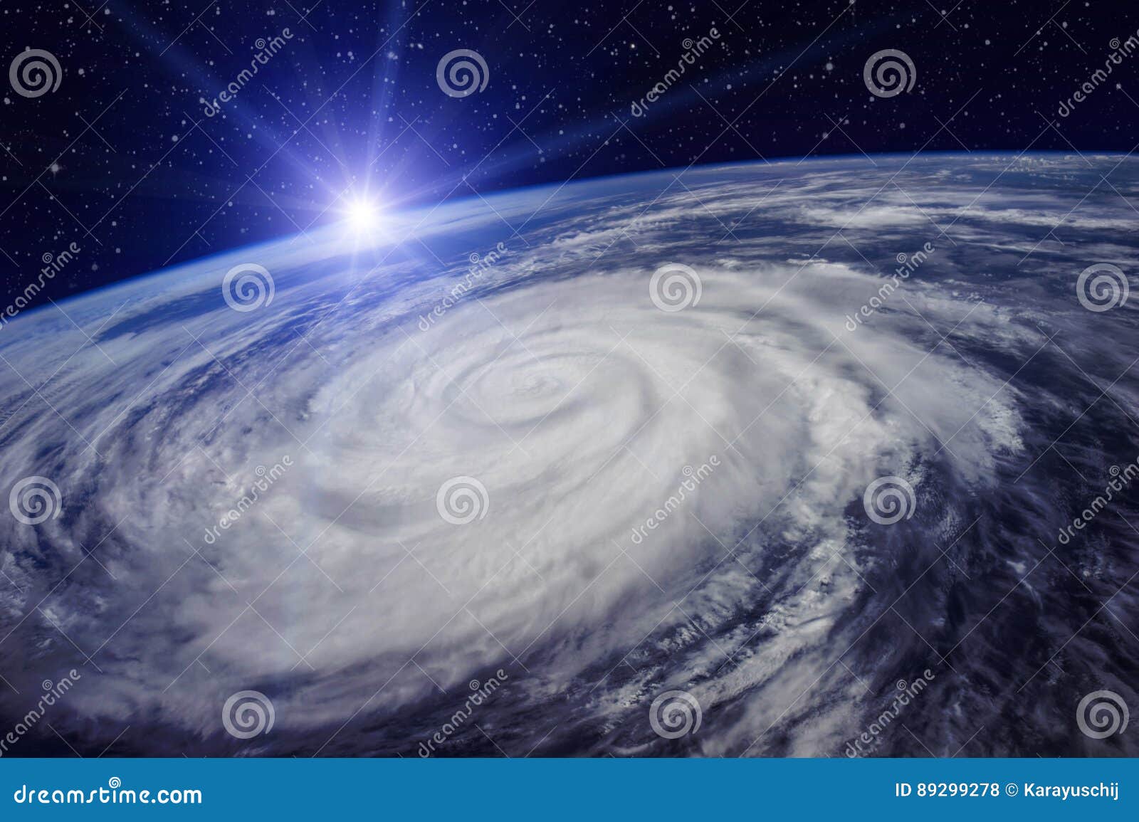 huge cyclone due to the global warming