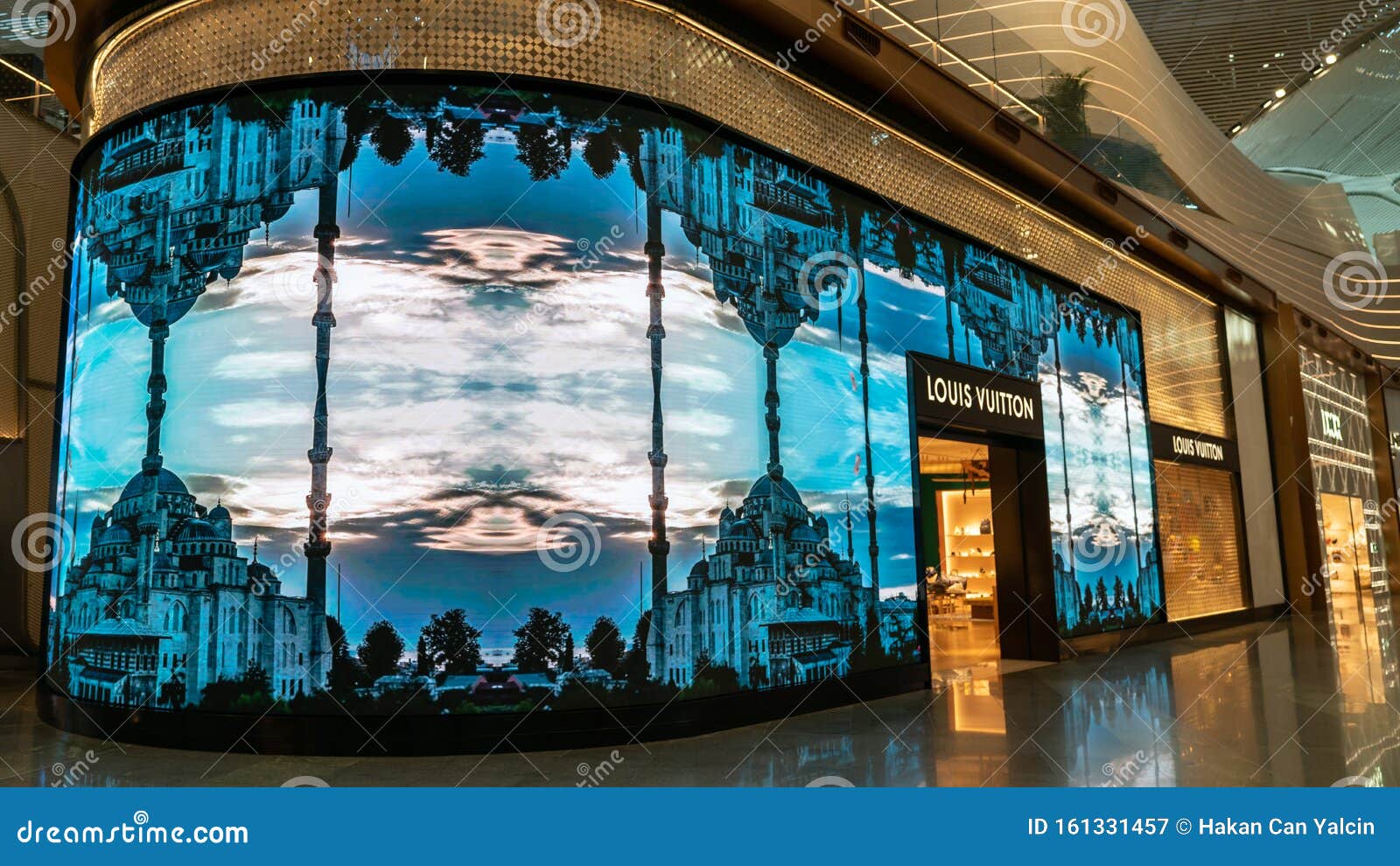 Huge Digital Screens of Louis Vuitton Store Inside Istanbul Airport Boarding Area, Istanbul, Turkey Editorial Photography - Image lounge, flight: 161331457
