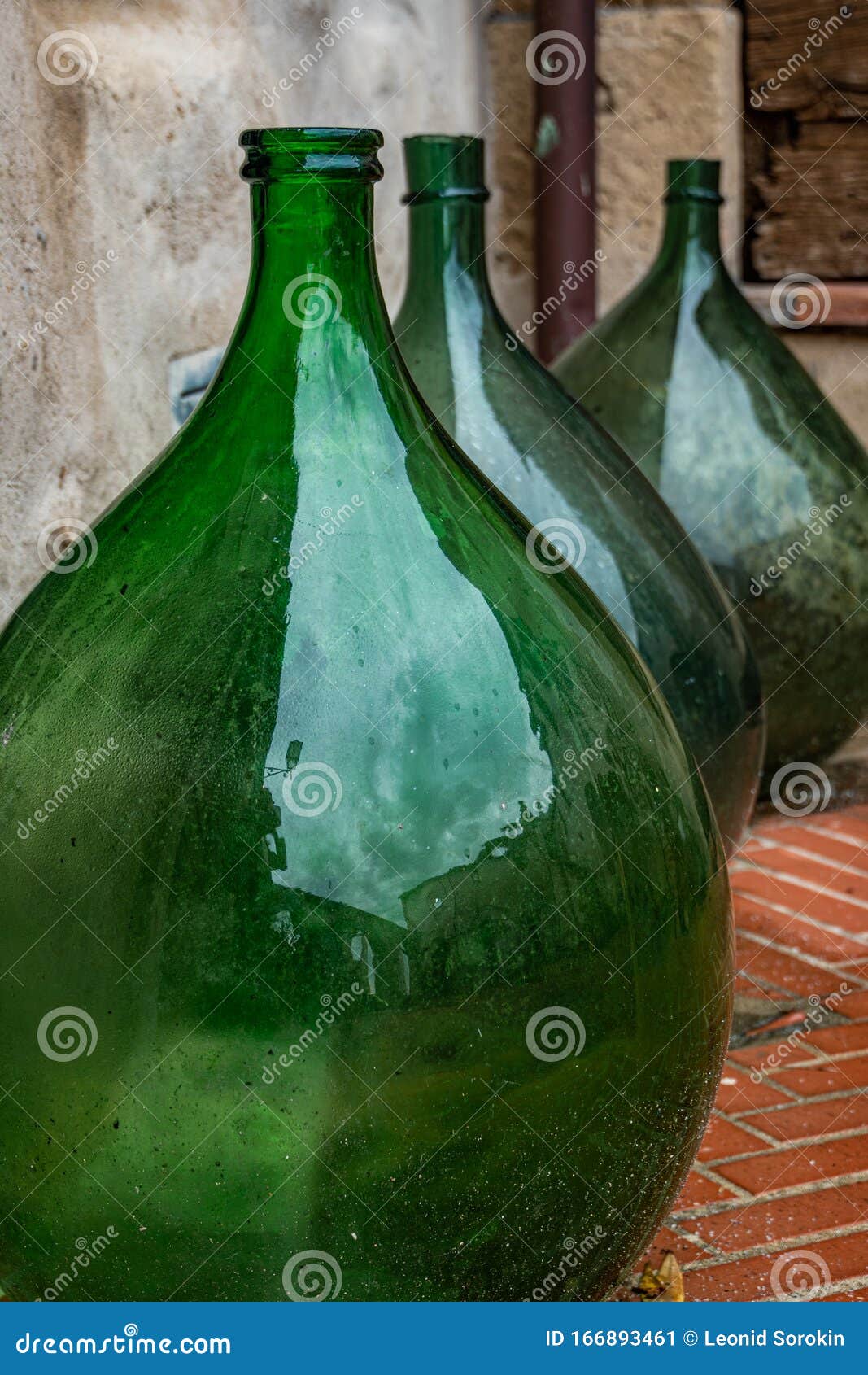 Huge Empty Old Wine Jars Closeup. Tuscany Stock Image Image of crops