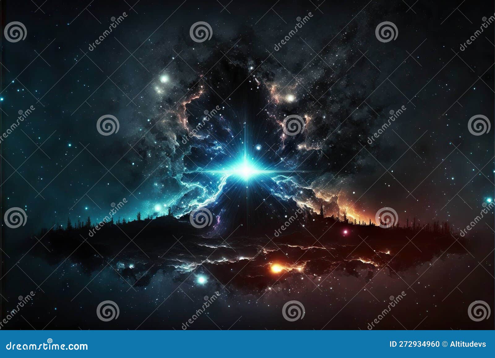 Huge Explosion in Sky and Armageddon on after Explosion Stock