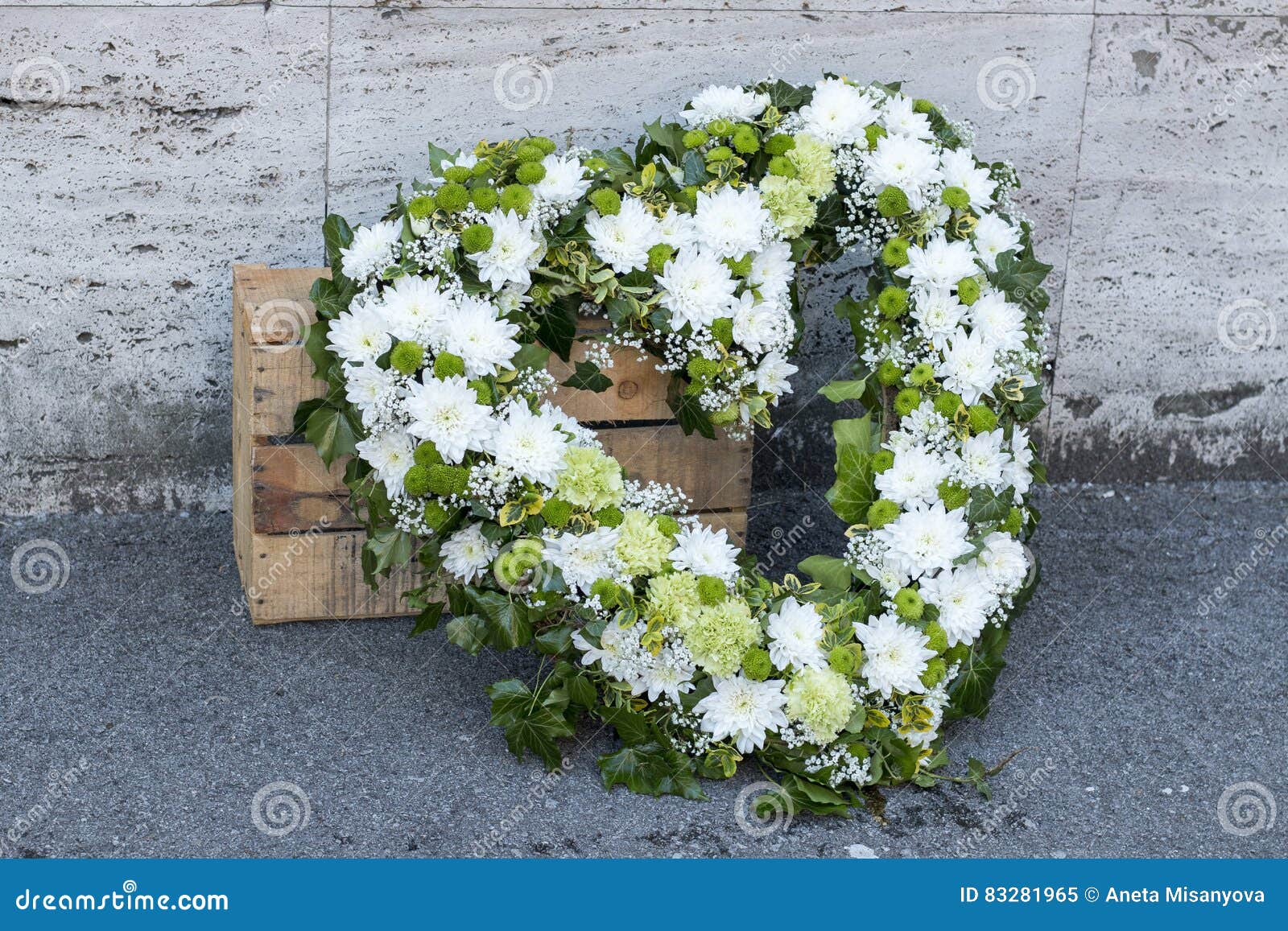 Sympathy Wreath in White