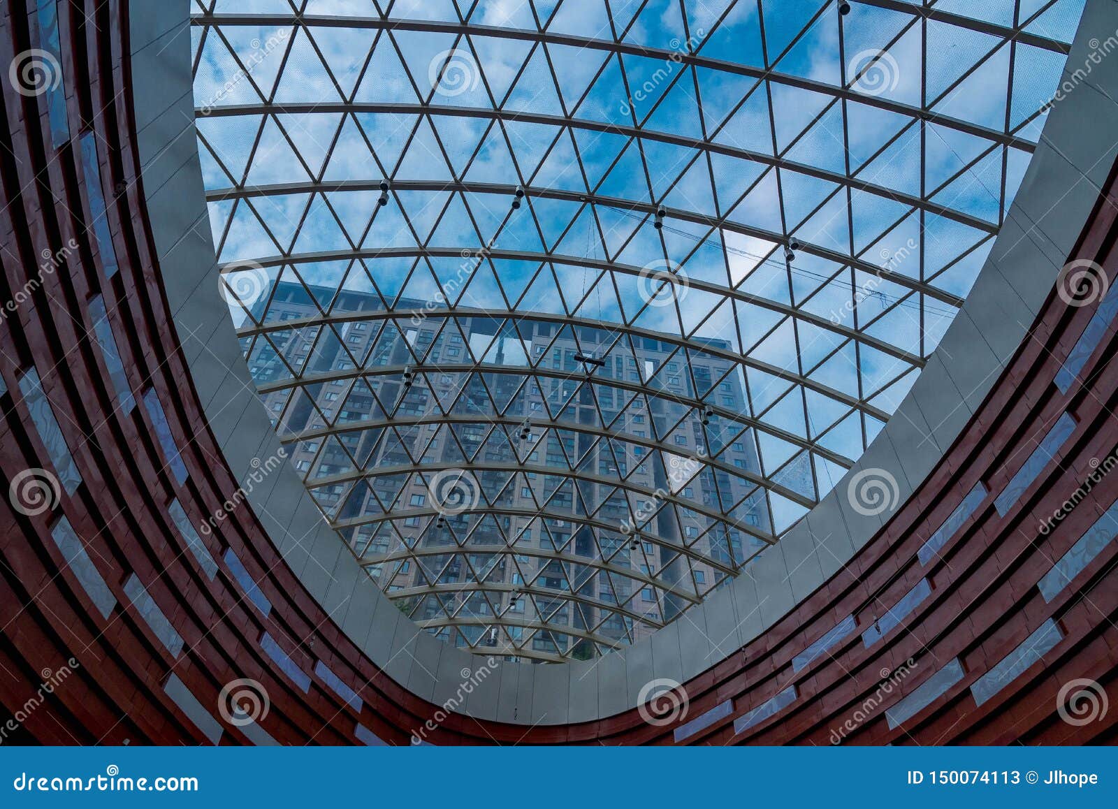 Huge Glass Ceiling of a Business Centre Stock Image Image of modern