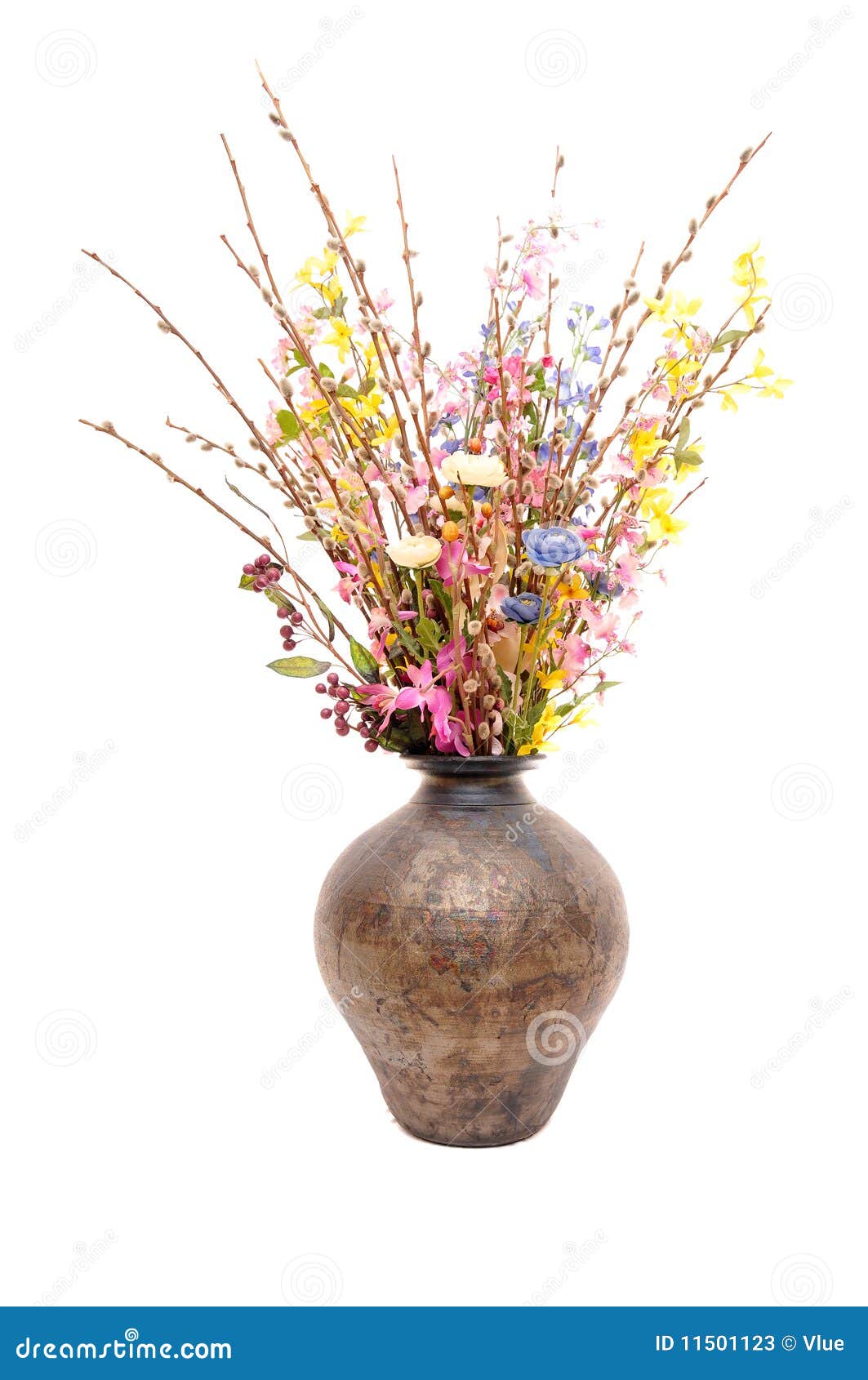 Huge pot with fake flowers stock image. Image of tall 11501123