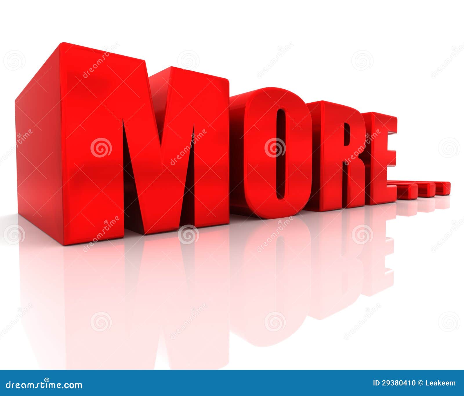 Huge red more 3d lettering stock illustration. Image of ...