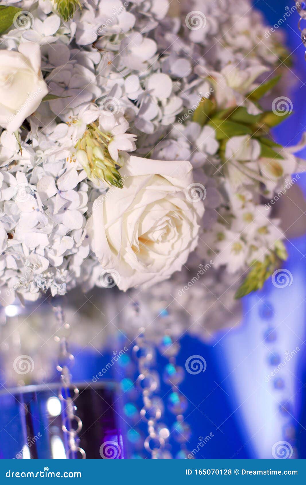 huge silver centerpiece with flowers