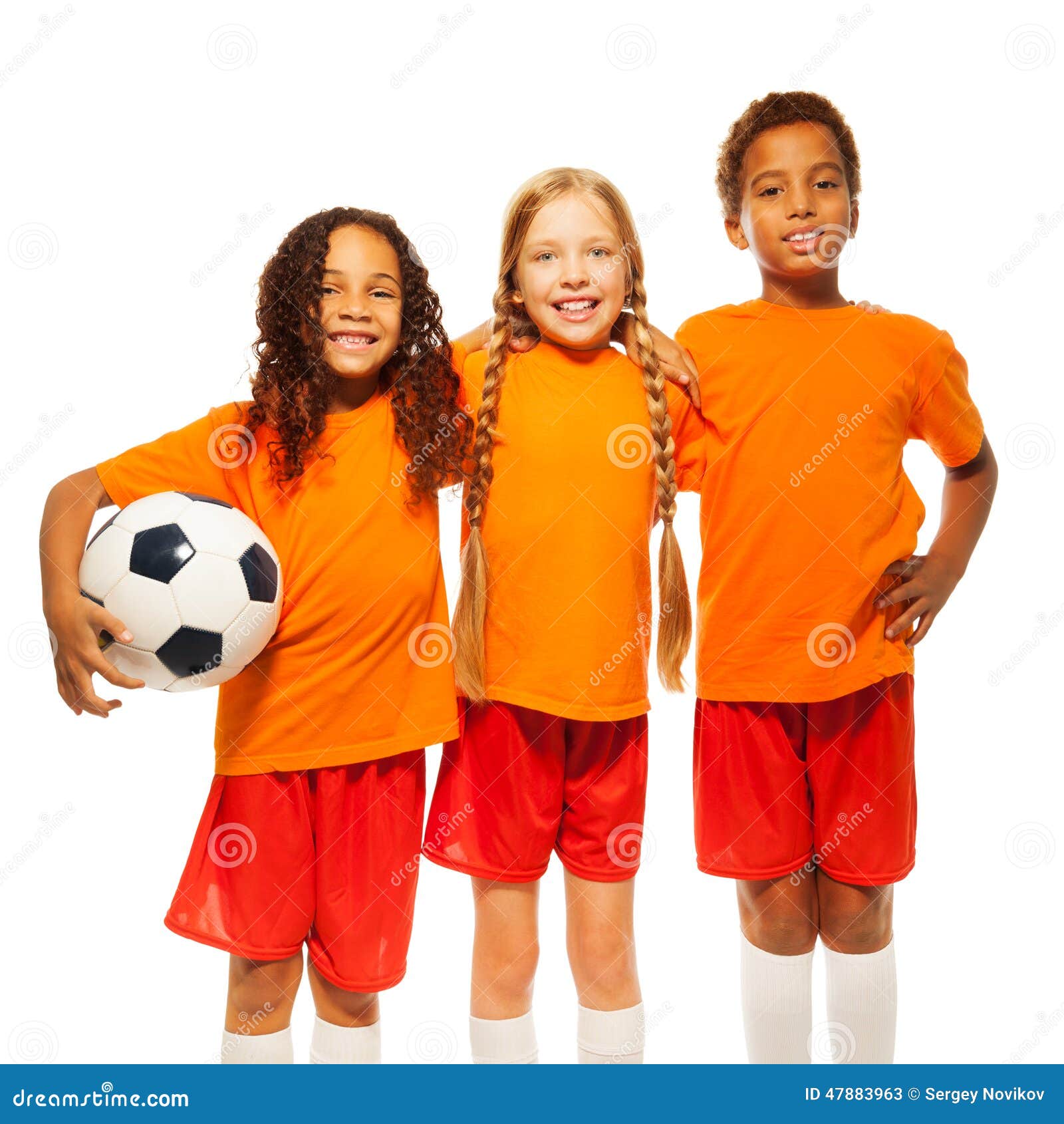 Hugging Soccer Team Isolated on White Stock Image - Image of player ...