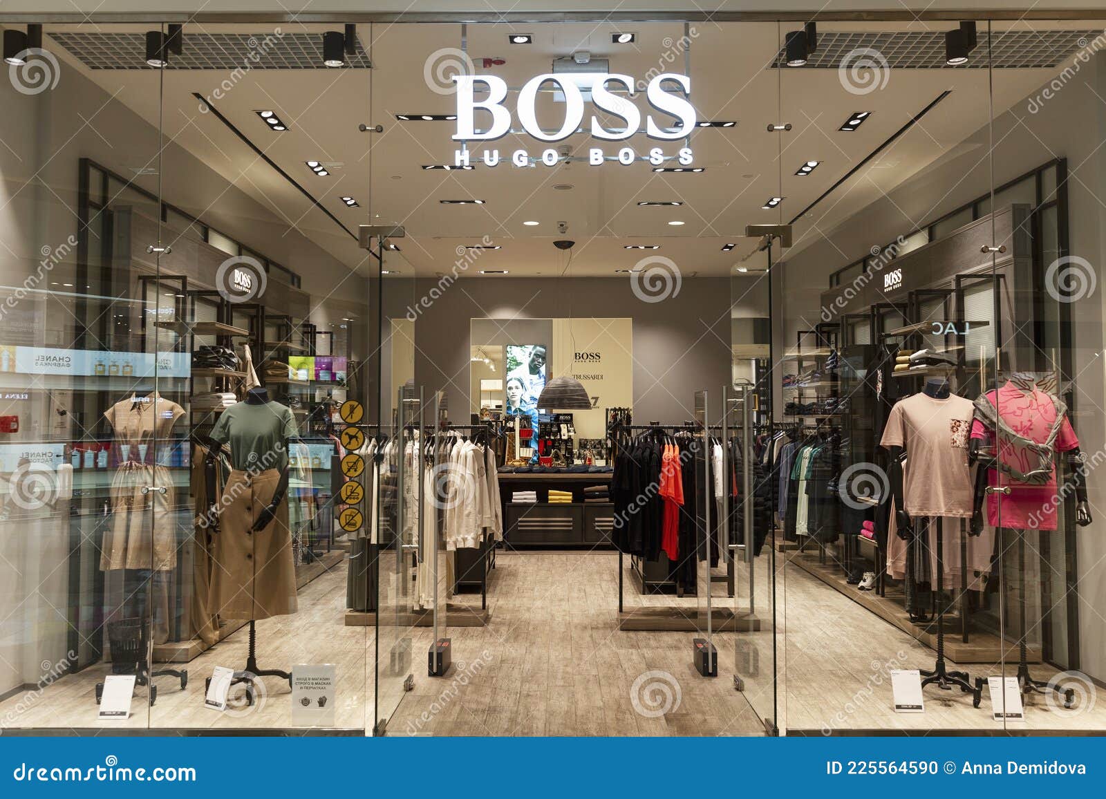 Hugo Boss Shop in the Mall. Front View Editorial Image - Image of ...