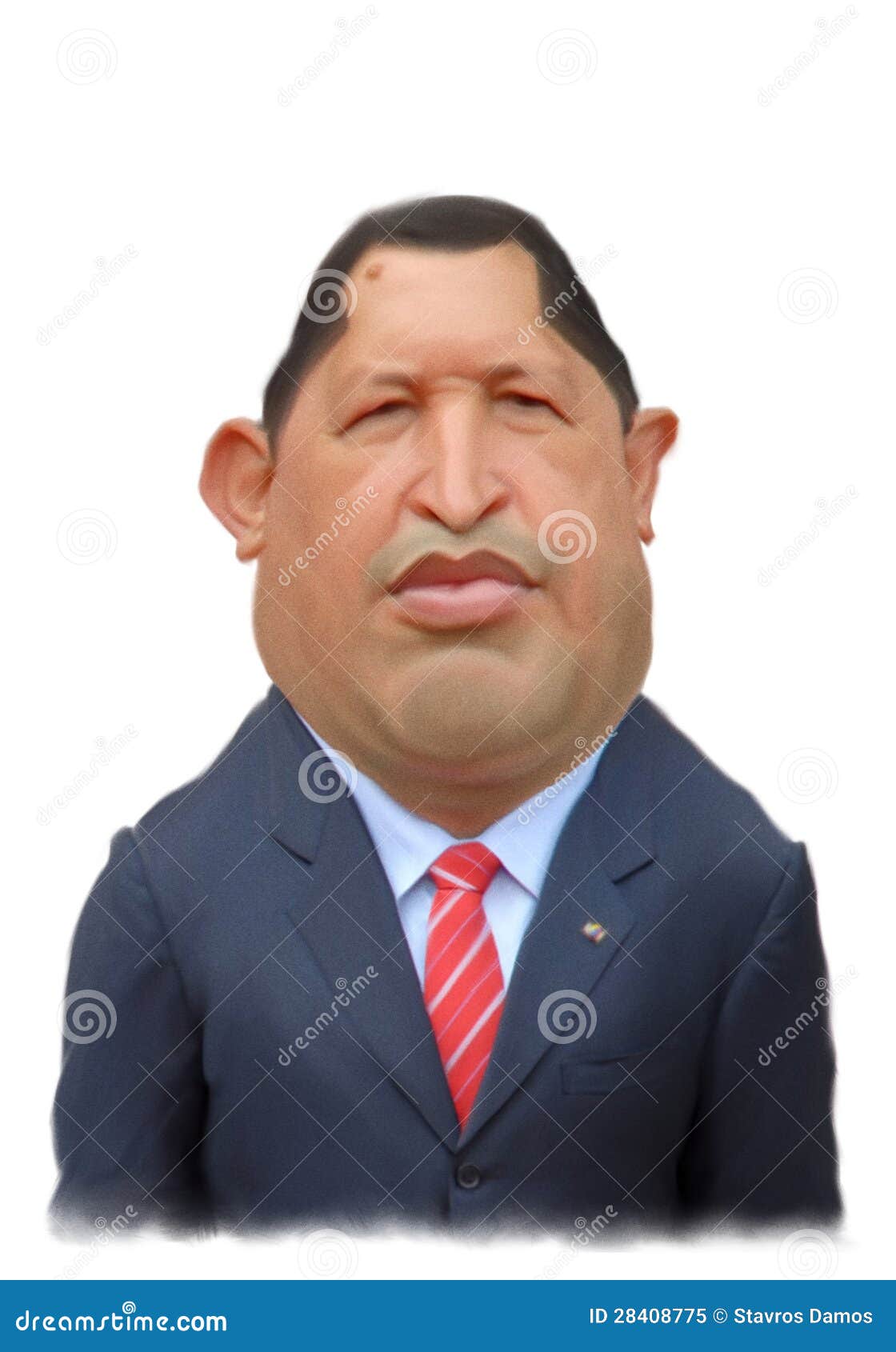 Hugo Chavez-Karikatur Porträt Redaktionelles Bild