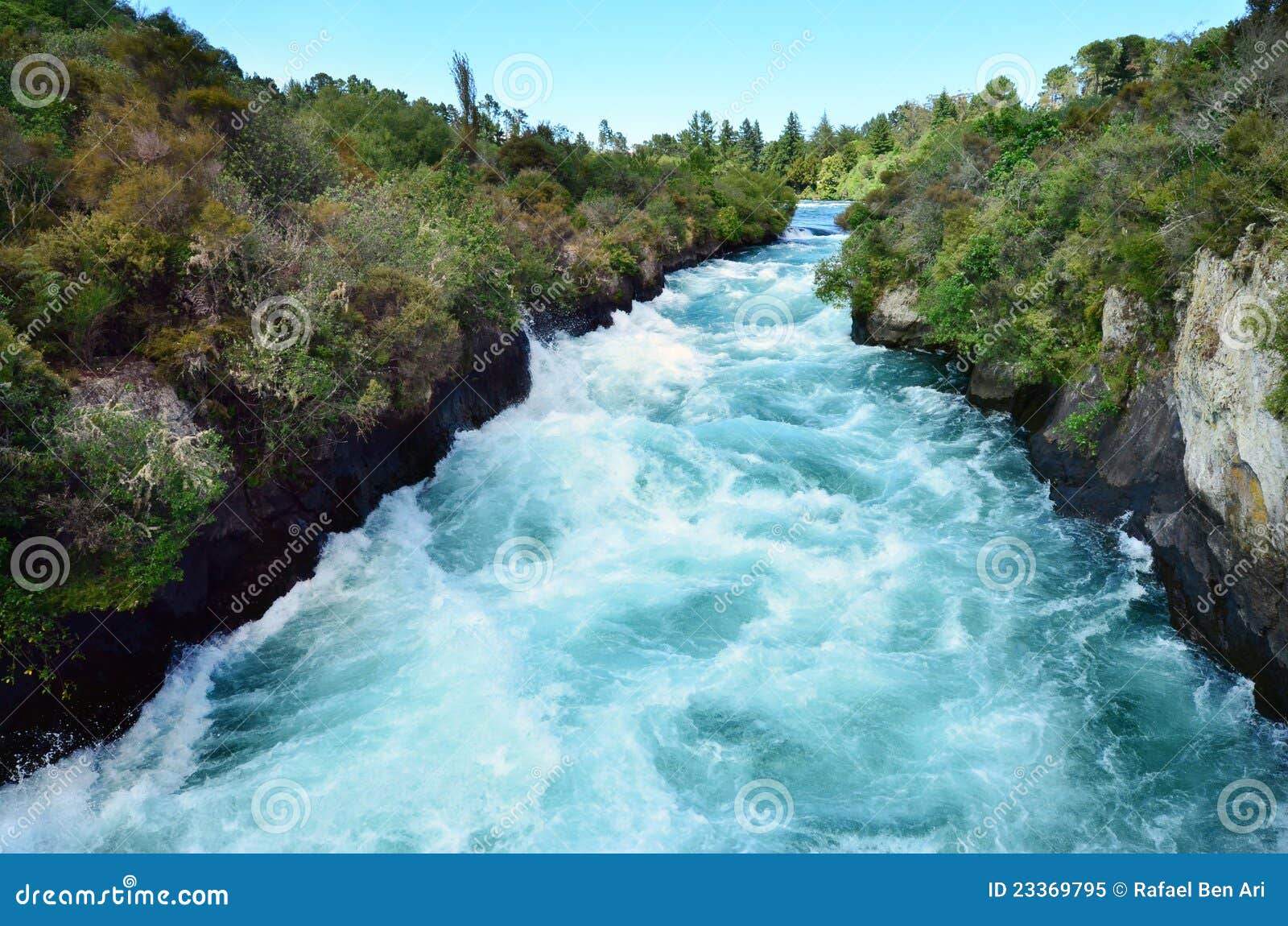 Huka Falls New Zealand stock image. Image of canyon, narrow - 23369795