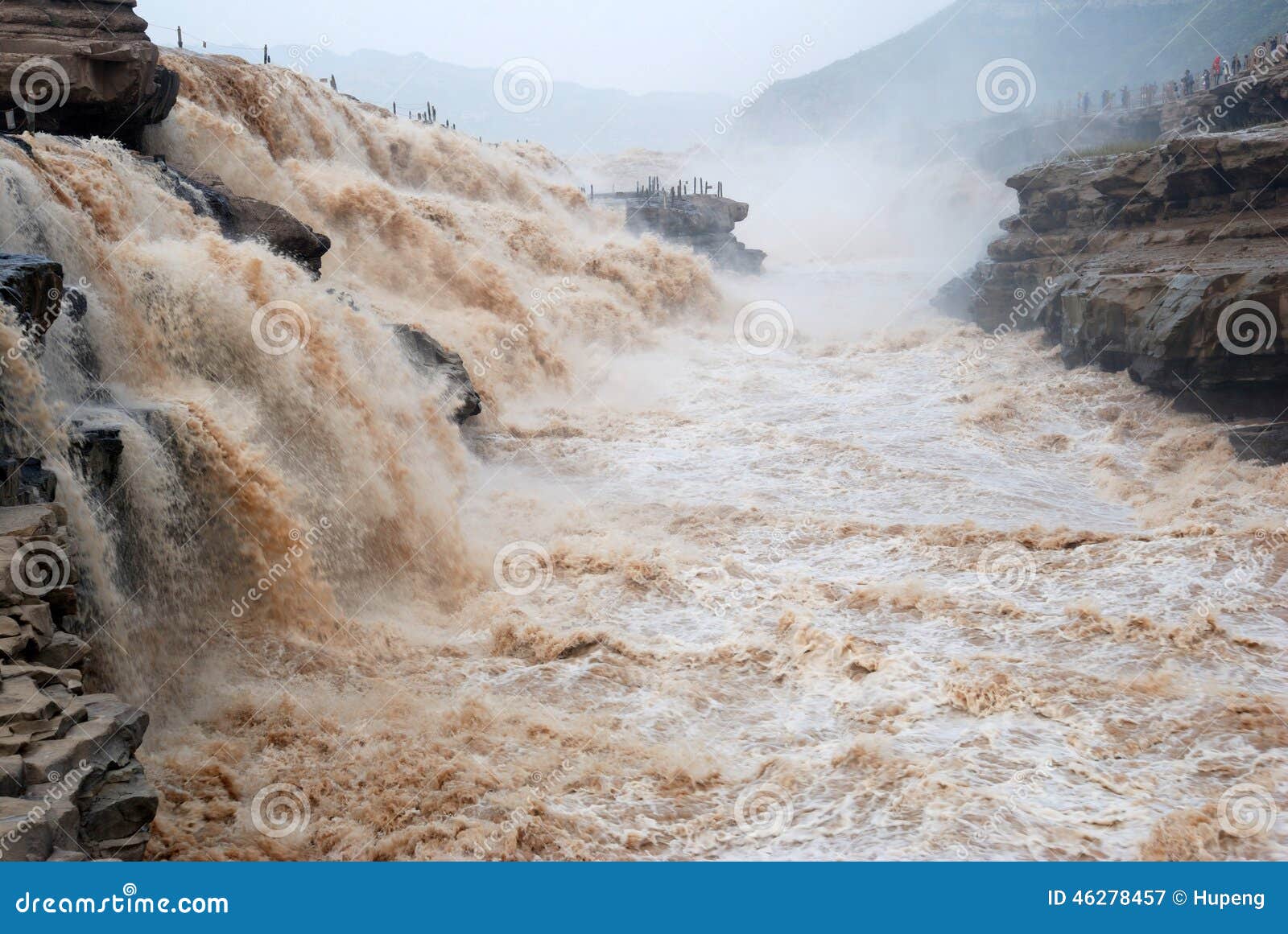hukou waterfall of china's yellow river