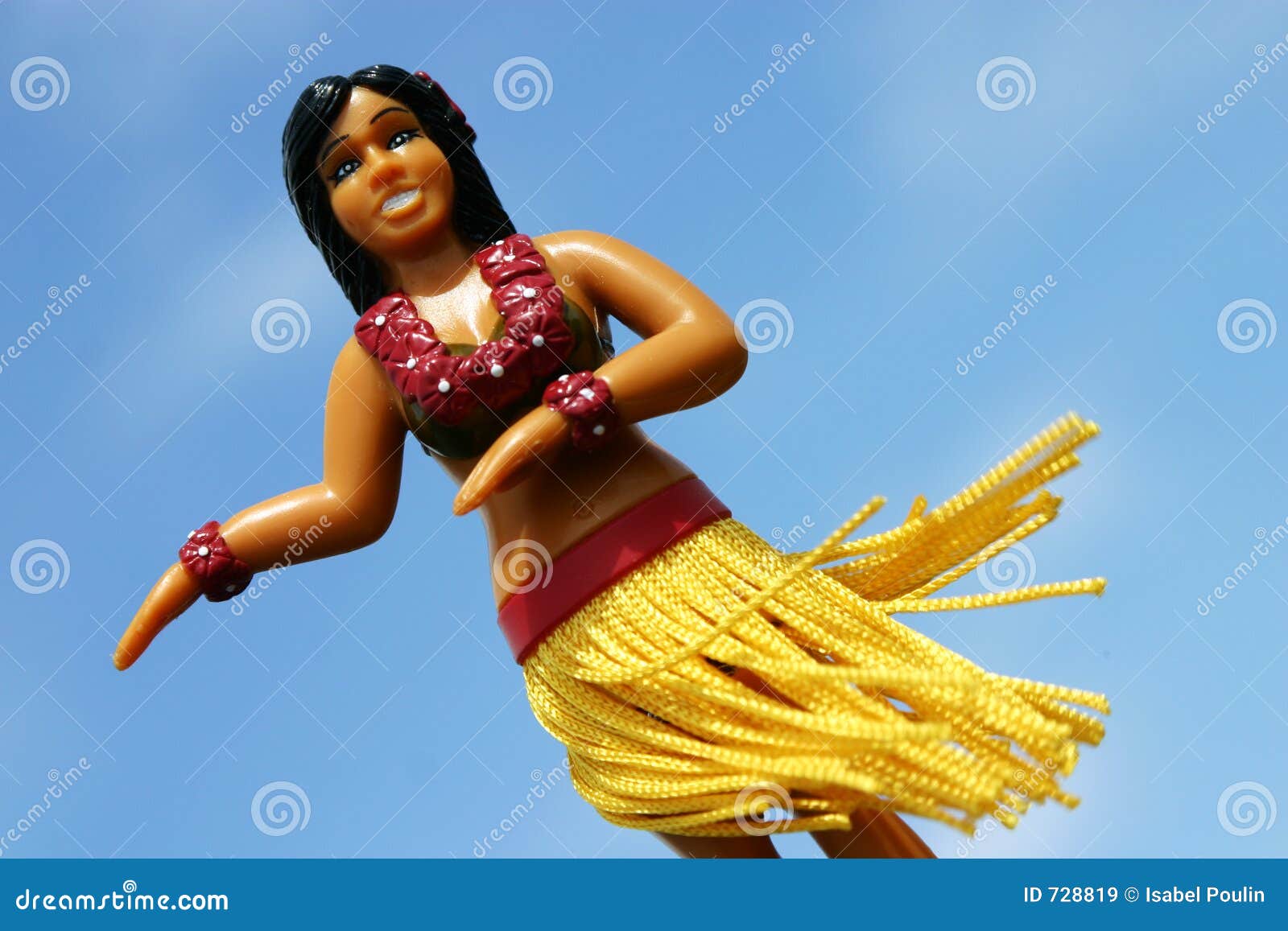 Hula girl stock image. Image of little, girl, hawaii, smile 728819