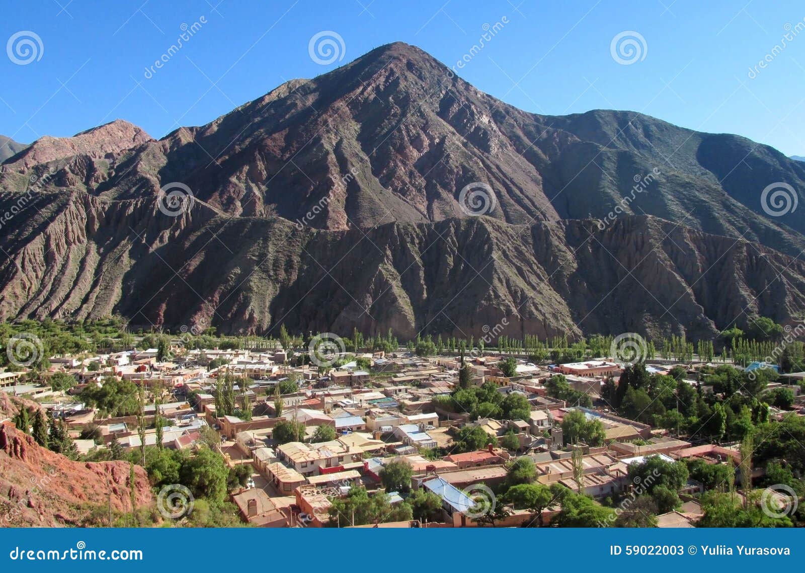 humahuaca village panorama view