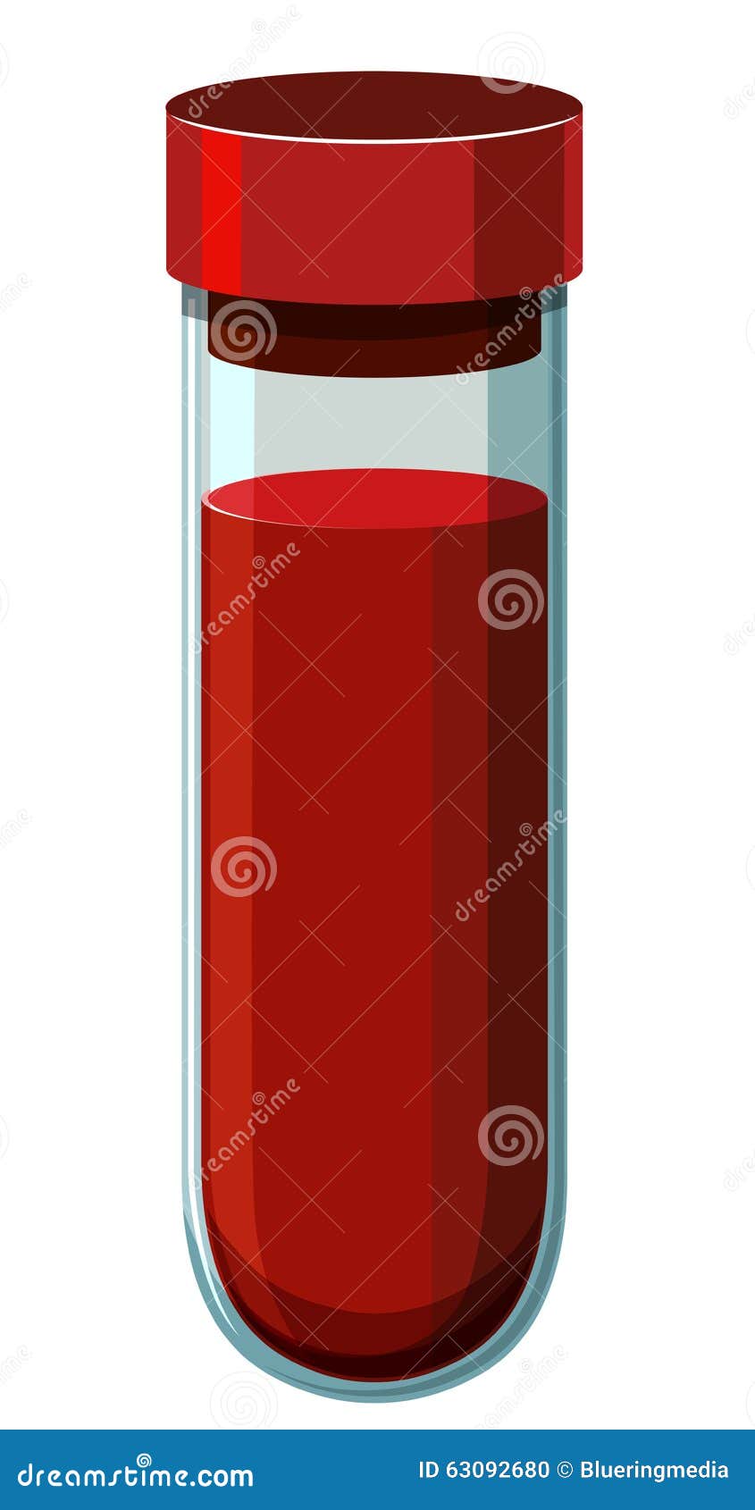 Human blood in test tube stock vector. Illustration of biology 63092680