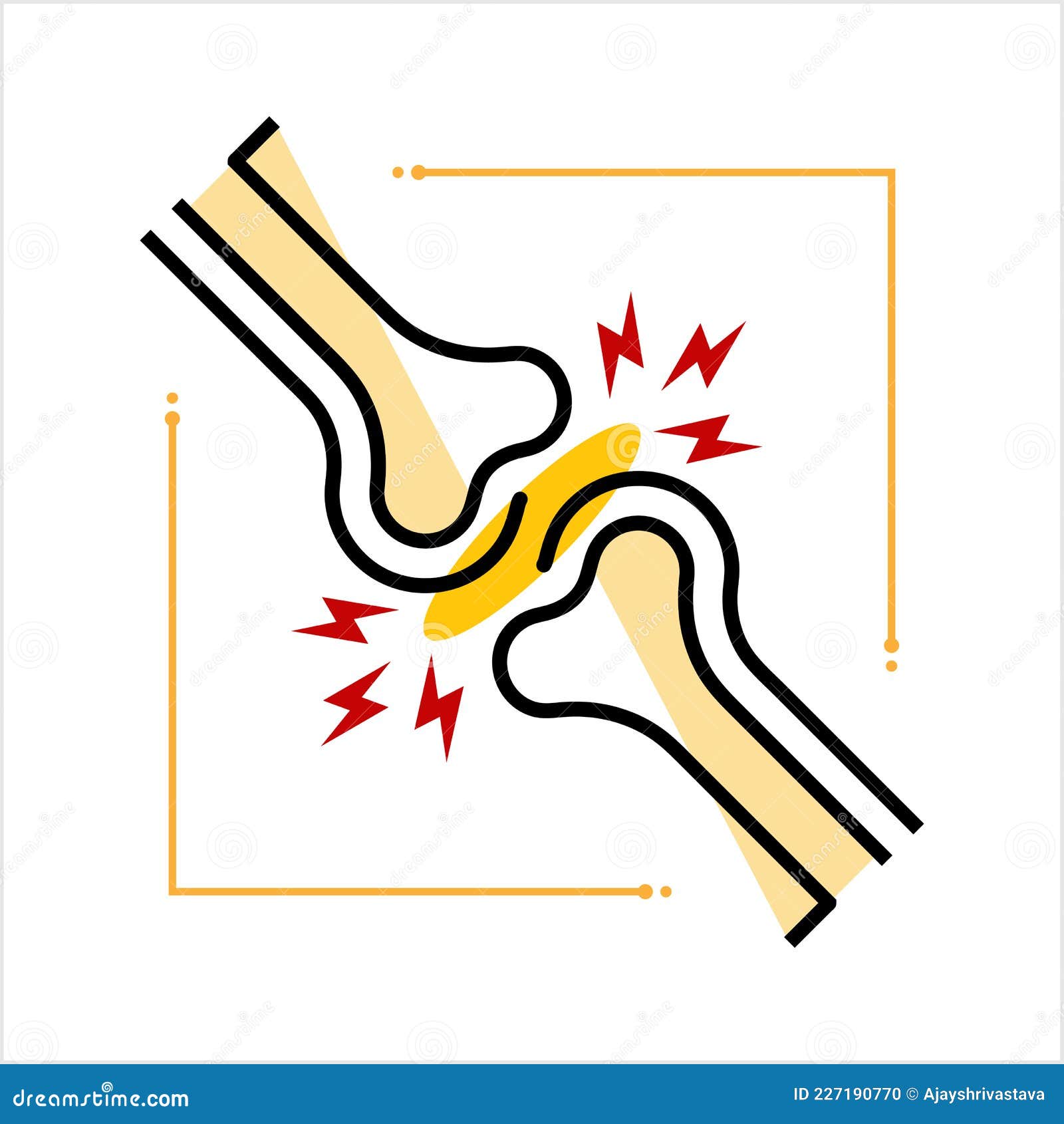 Human Bone Joint Pain stock vector. Illustration of bursitis 227190770