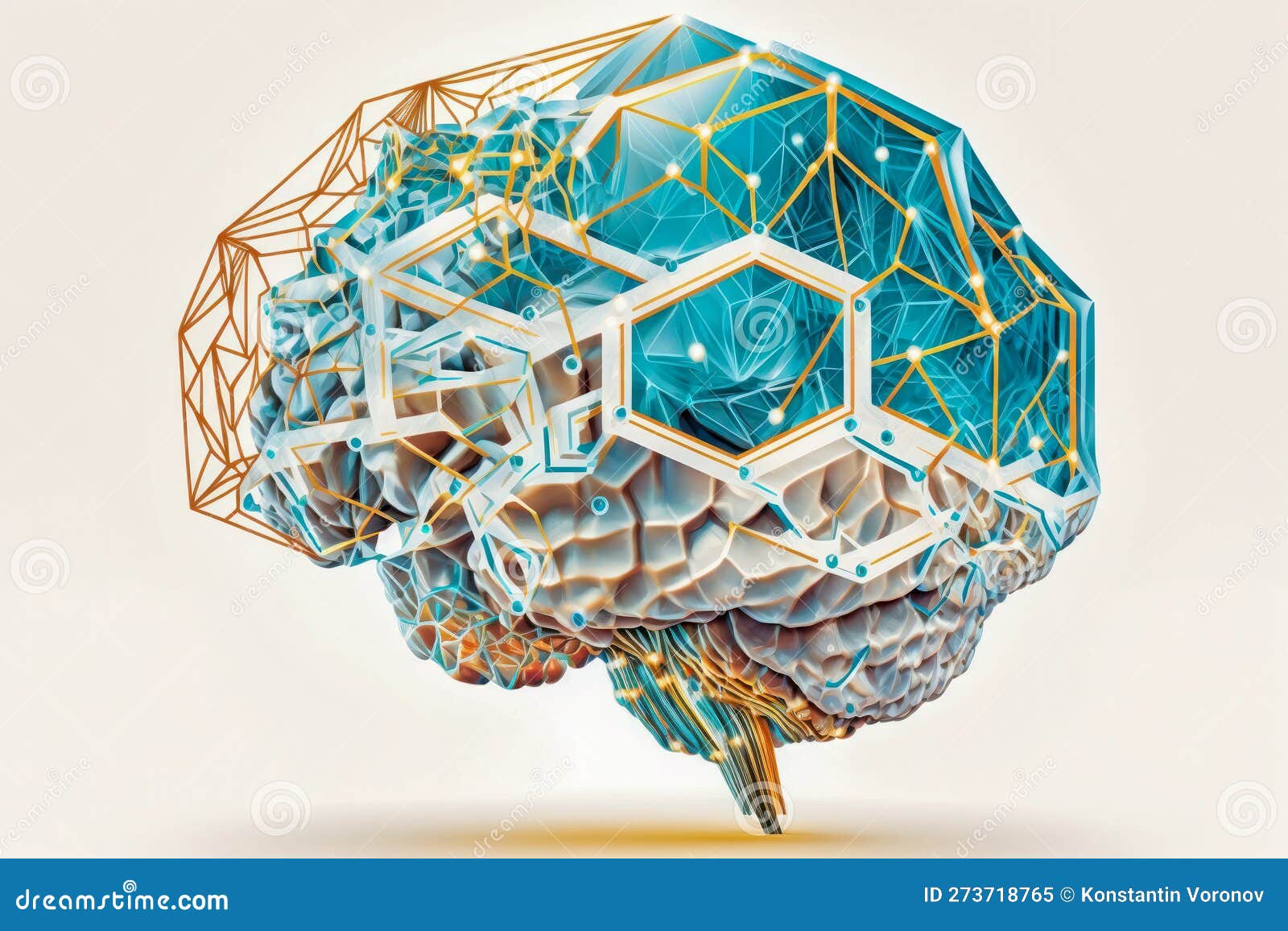 A Human Brain Integrated With Ai Neural Network Showcasing The Fusion A Human Brain Integrated With Ai Neural Network Showcasing The Fusion