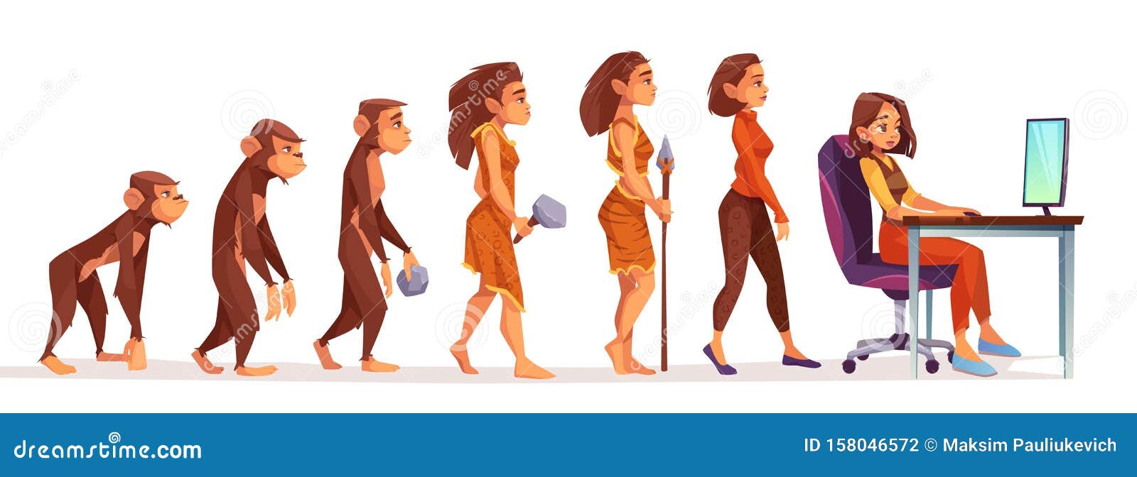 human evolution from monkey to woman freelancer