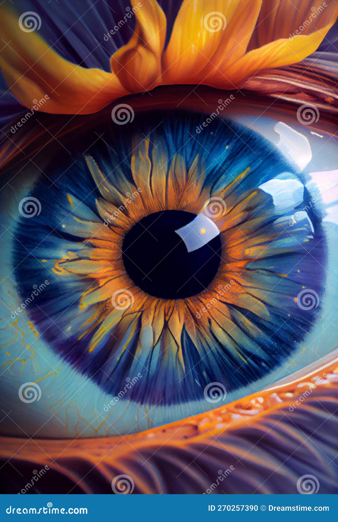 Human Eye Close Up. AI Generated Stock Illustration Illustration of