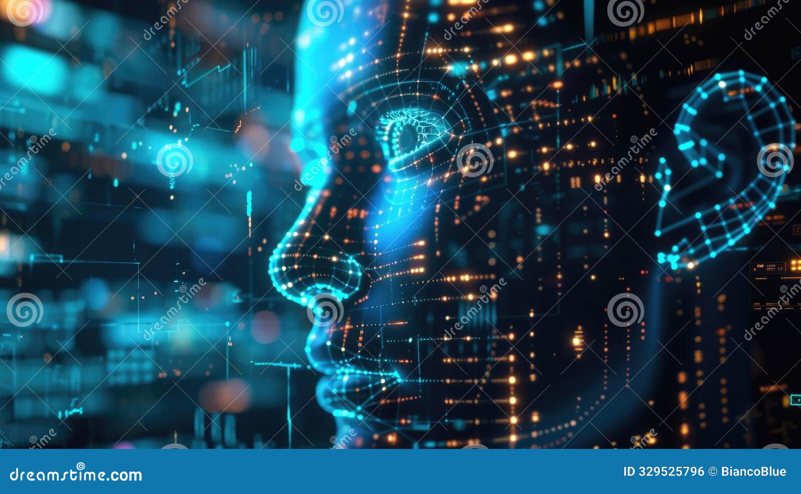 the human eye merges with digital technology, showcasing a futuristic ai vision aig62