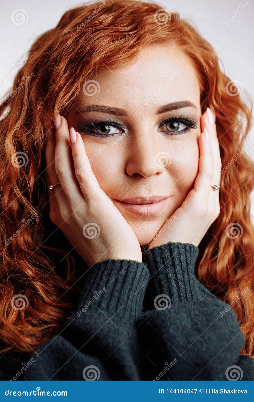 Close Up Portrait Of Young Beautiful Redhead Girl Stock Image Image Of Clean Closeup 144104047 