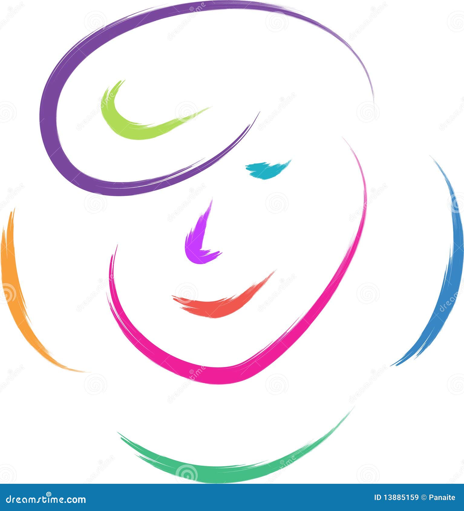 Human face logo stock vector. Illustration of smart, facial 13885159