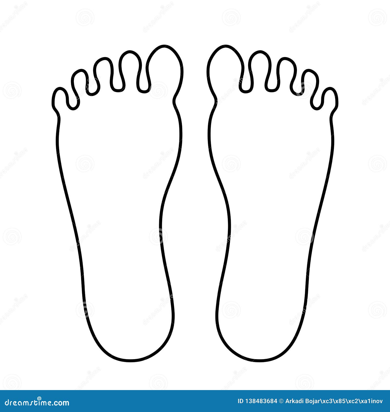 Pair Of Feet Outline