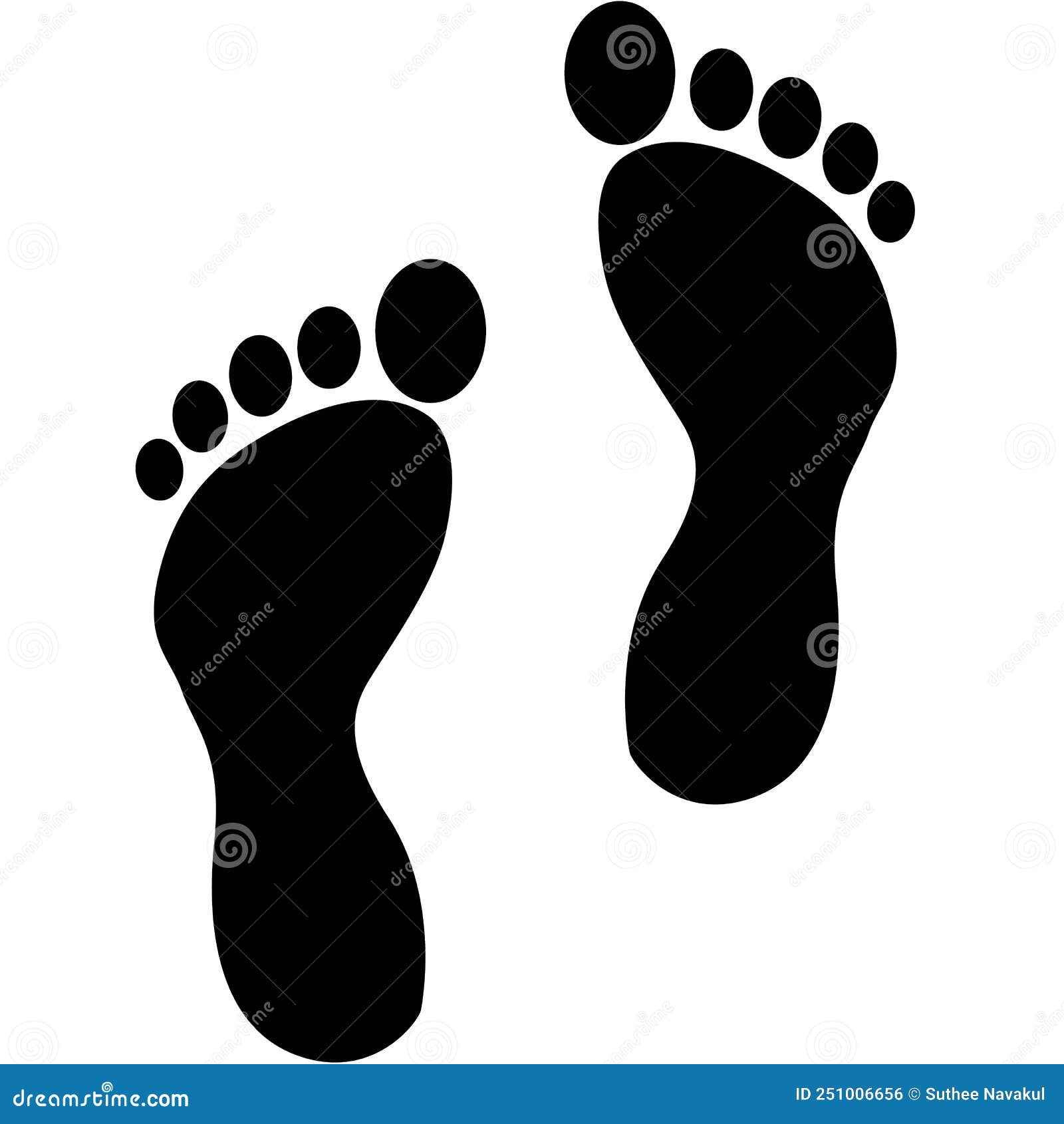 Human Footprint Icon on White Background. Footprint Symbol. Barefoot ...