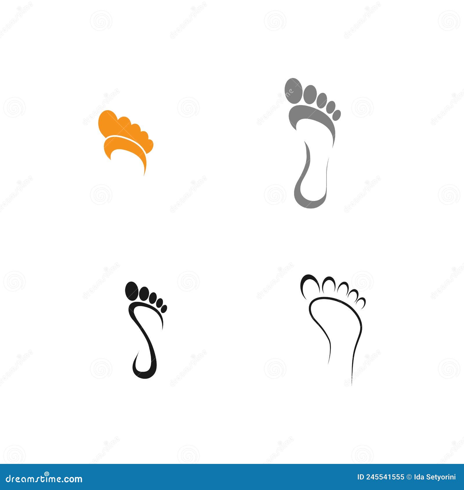 Human footprint logo stock illustration. Illustration of icon - 245541555