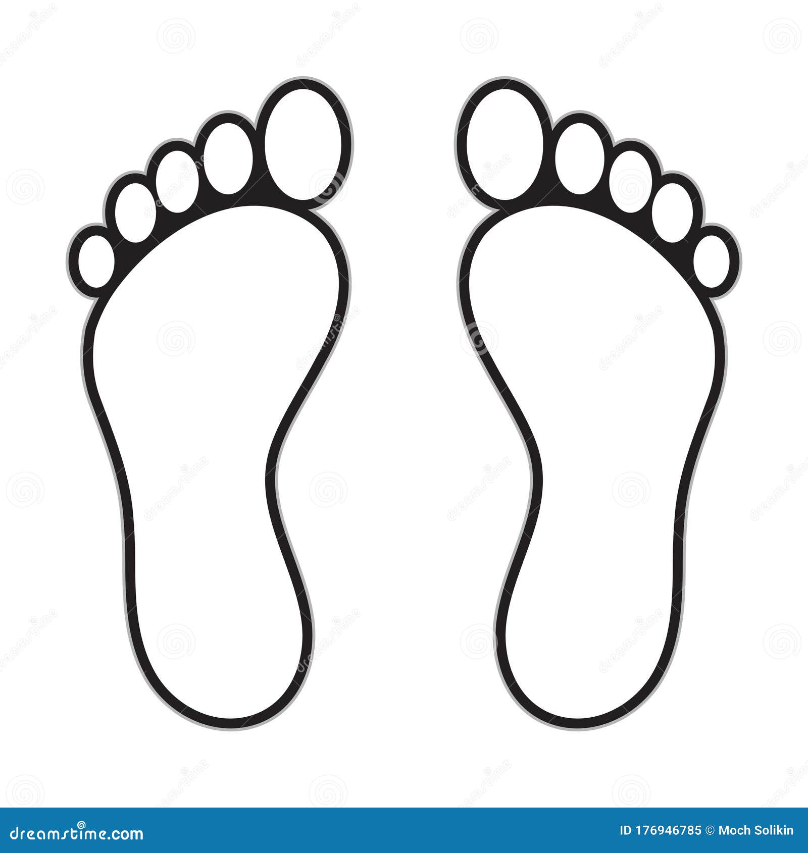 Human Footprints - Vector Stock Illustration Stock Vector ...