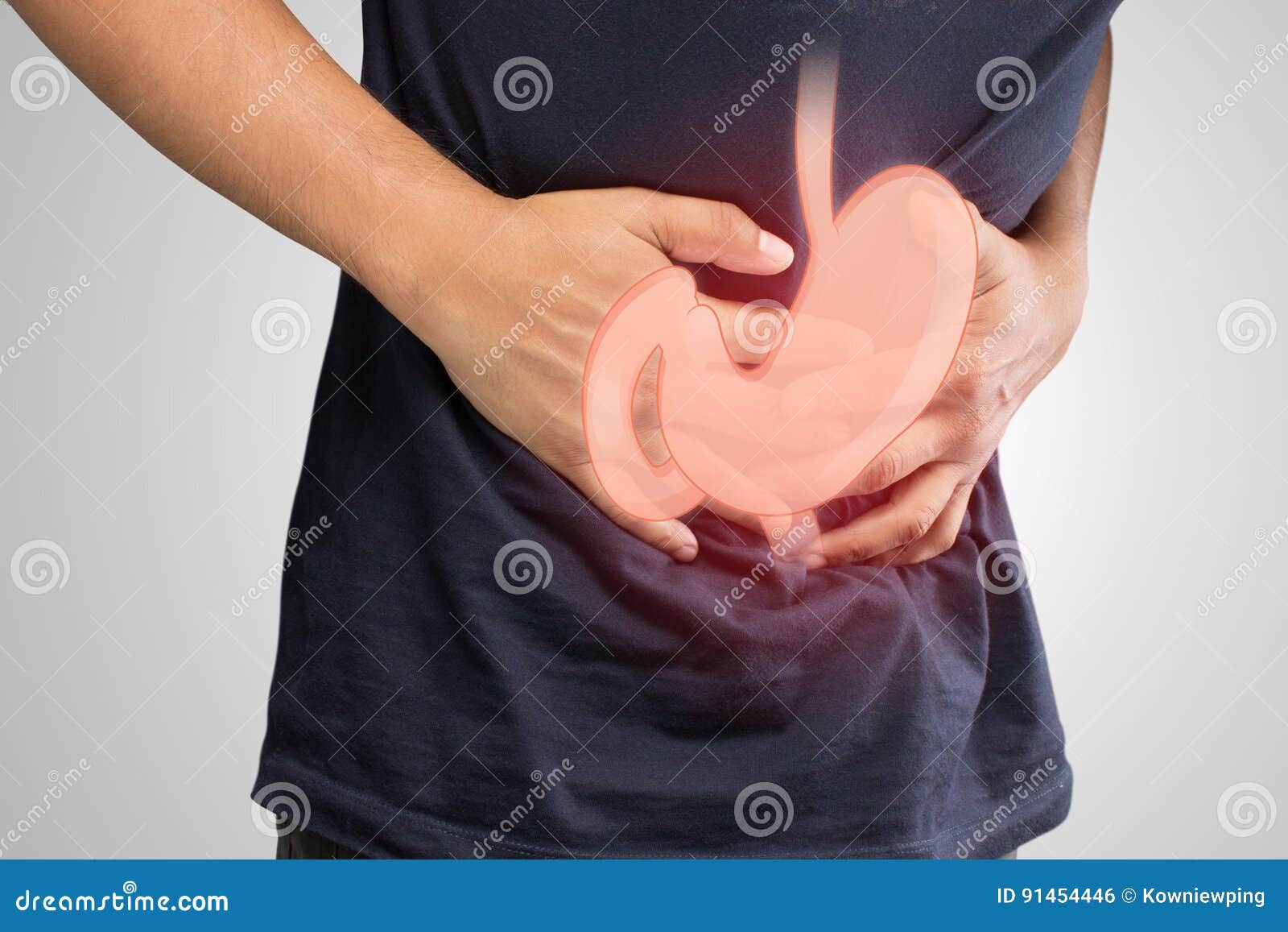 human gastritis, men stomach problem concept