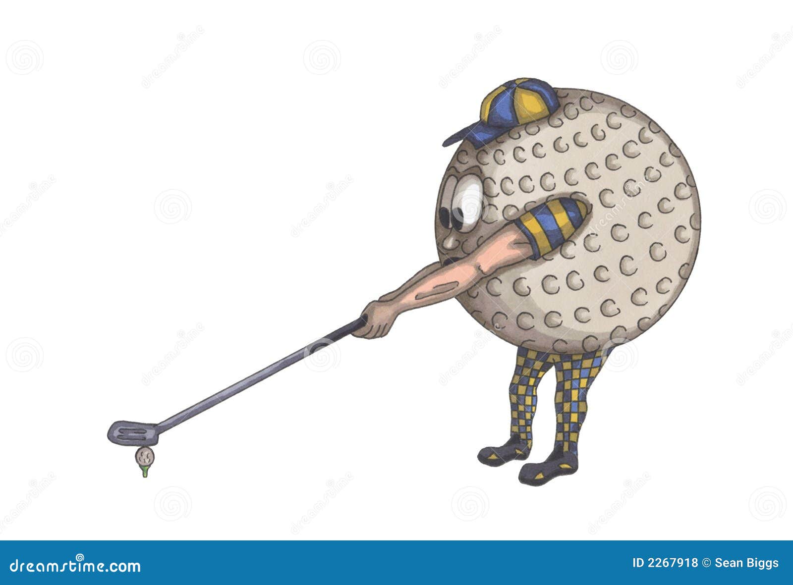 Human Golf Ball RoyaltyFree Illustration 2267918
