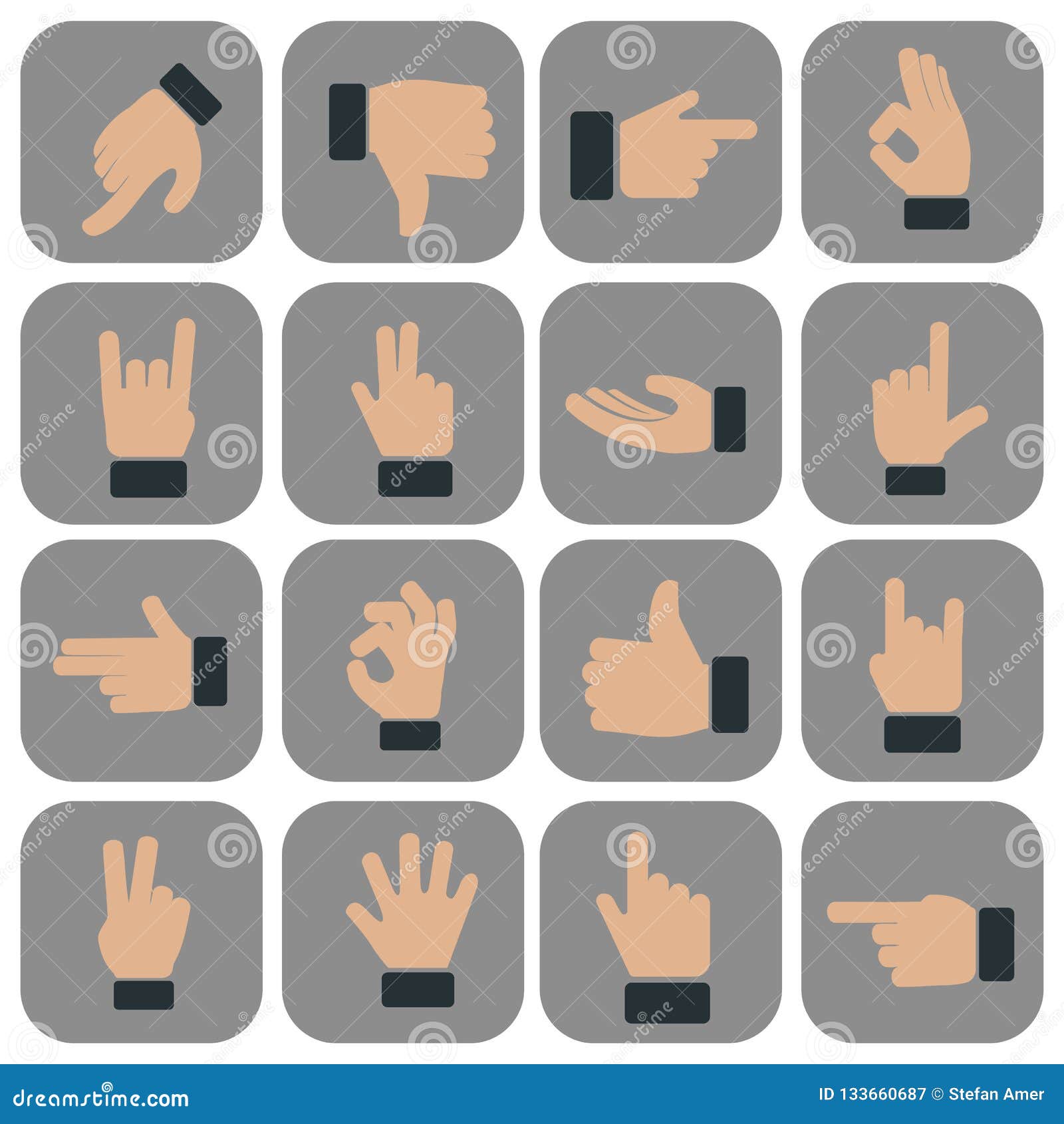 Human Hand Collection, Different Hands, Gestures, Signals and Signs