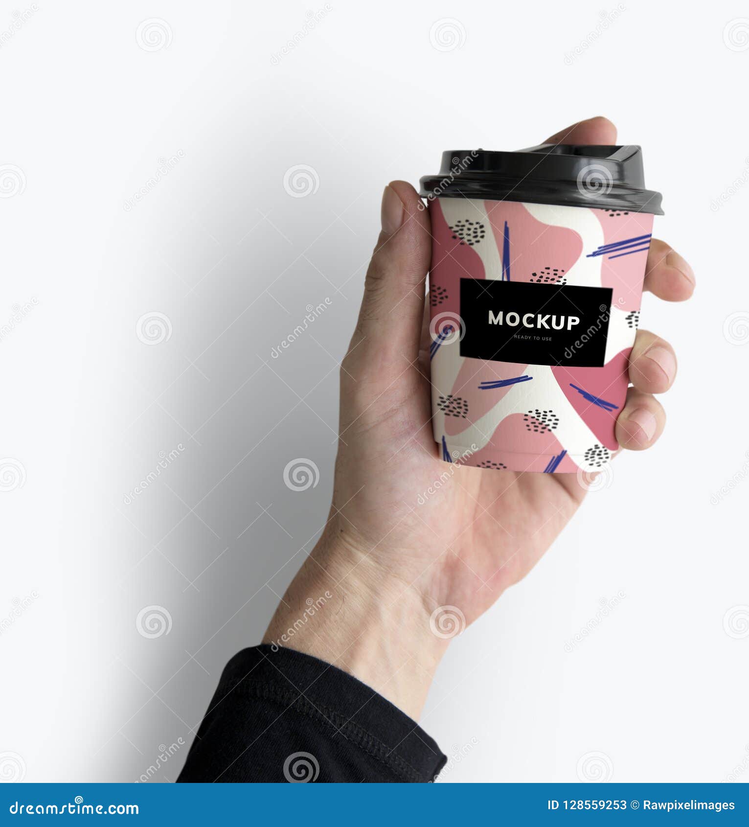 Download Colorful Takeaway Coffee Cup Mockup Design Stock Image - Image of coffee, background: 128559253