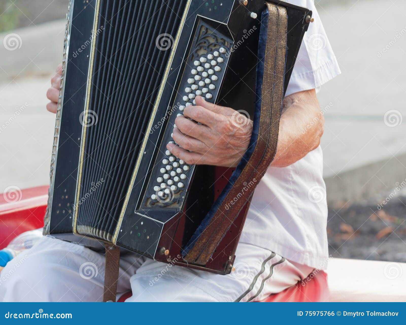Human Hand Playing the Accordion Stock Photo Image of melody