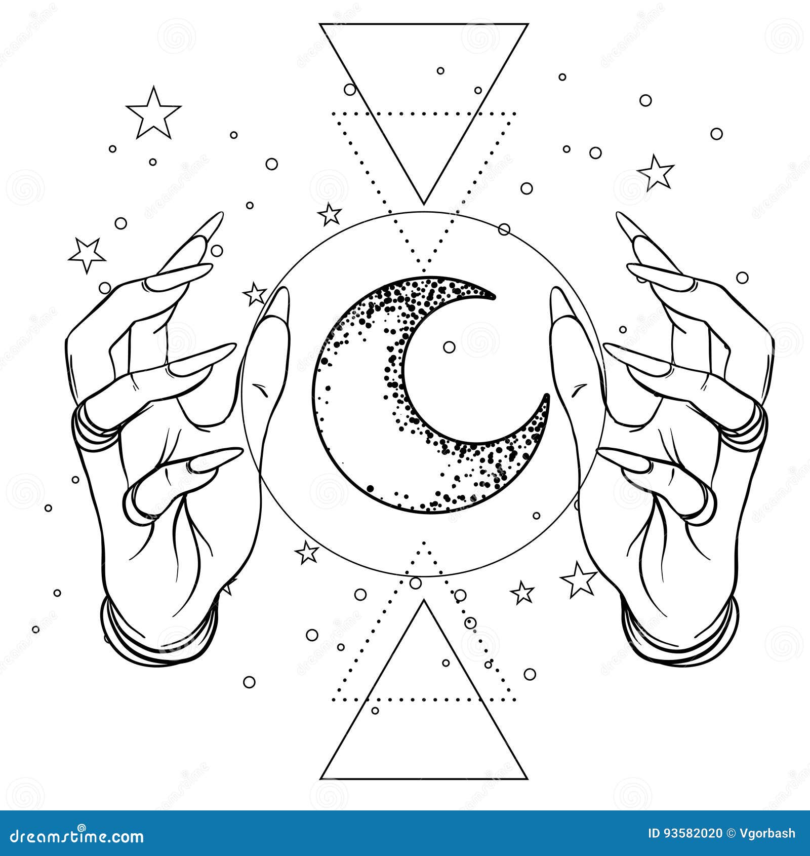 Human Hand with Space and Sacred Geometry Symbols. Dotwork Tattoo Flash Design. Vector Illustration Isolated on White Stock Vector - Illustration of outline, freemason: 93582020 Human Hand with Space and Sacred Geometry Symbols. Dotwork Tattoo Flash Design. Vector Illustration Isolated on White Stock Vector - Illustration of outline, freemason: 93582020