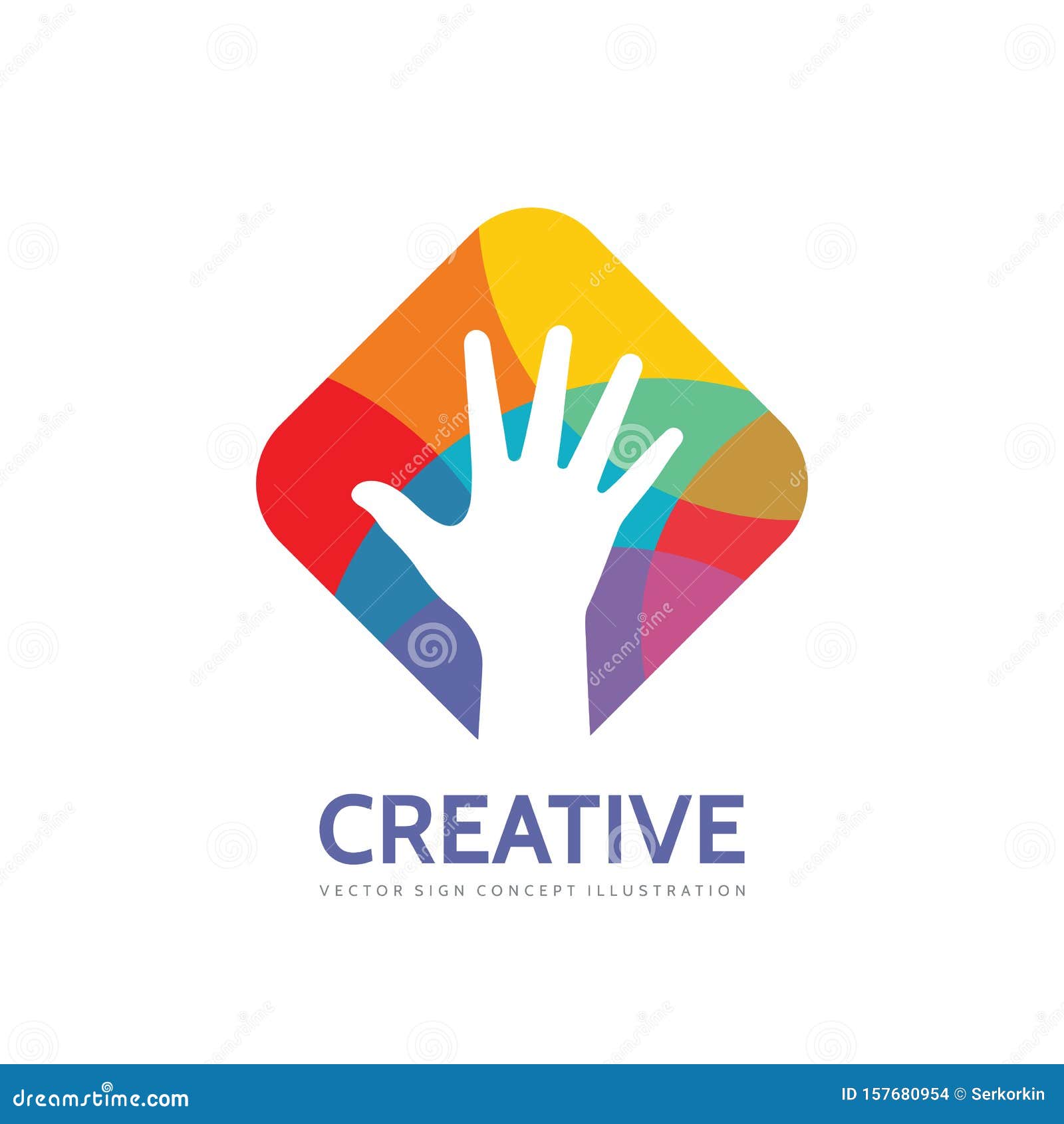 Human Hand - Vector Logo Template Concept Illustration. Creative Sign ...