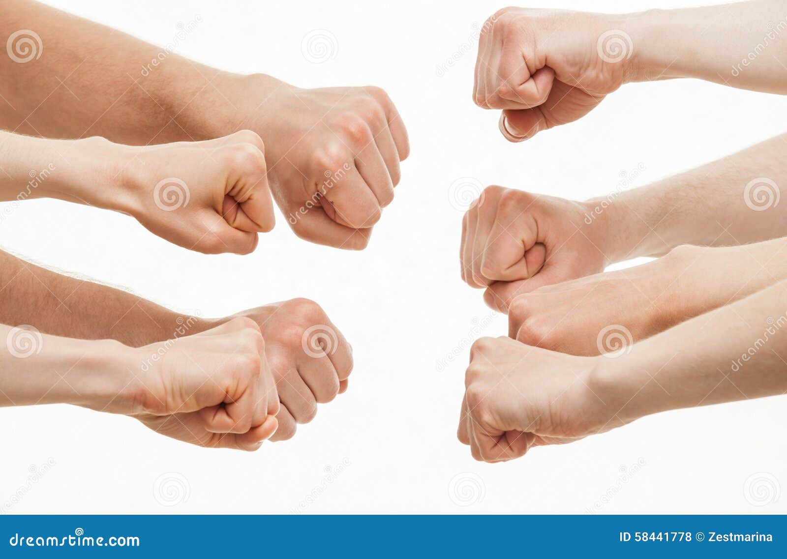 human hands demonstrating a gesture of a strife