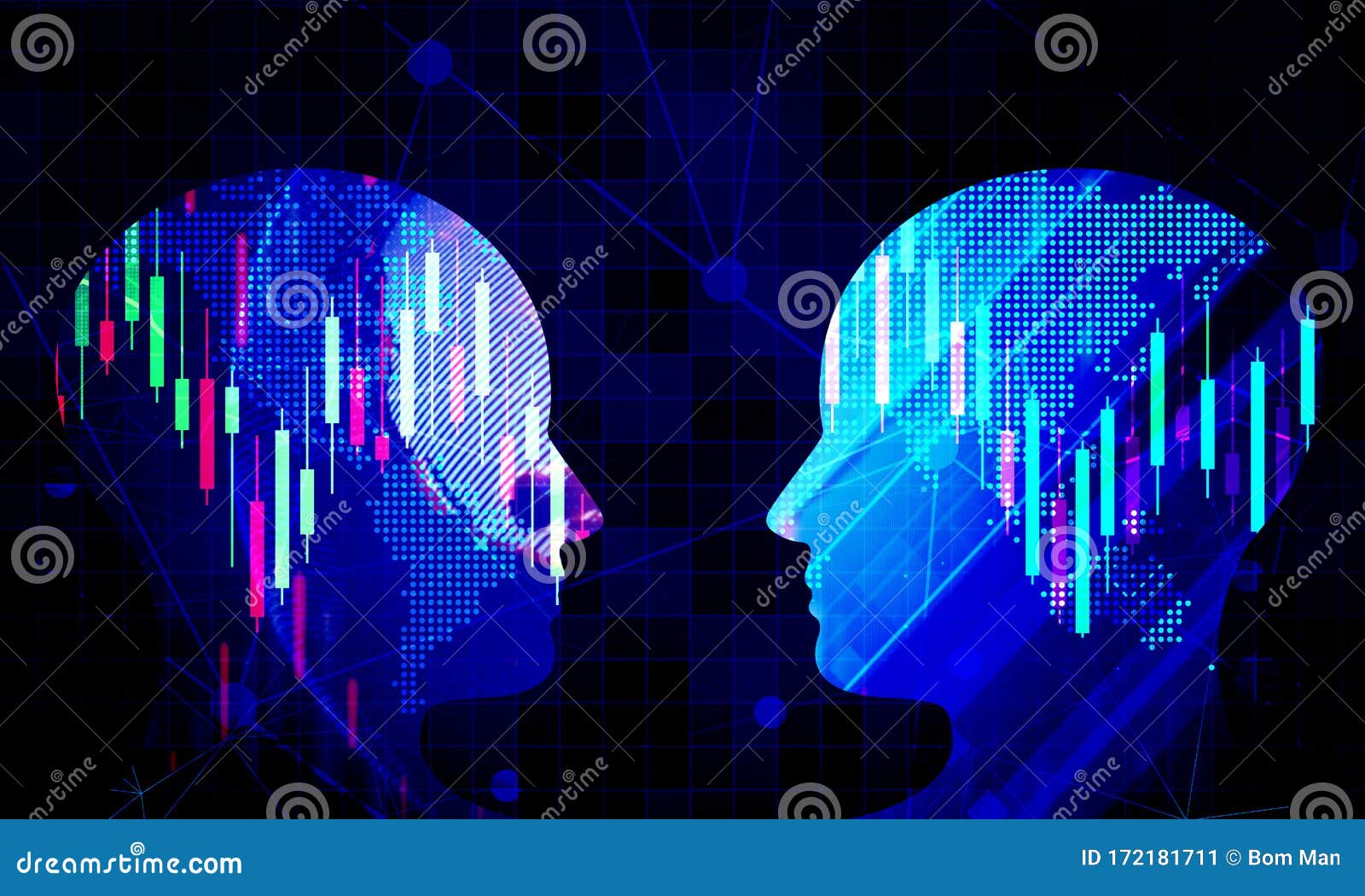 Human Head Concepts A I Stock Market Stock Illustration Illustration Of Head Computer 172181711