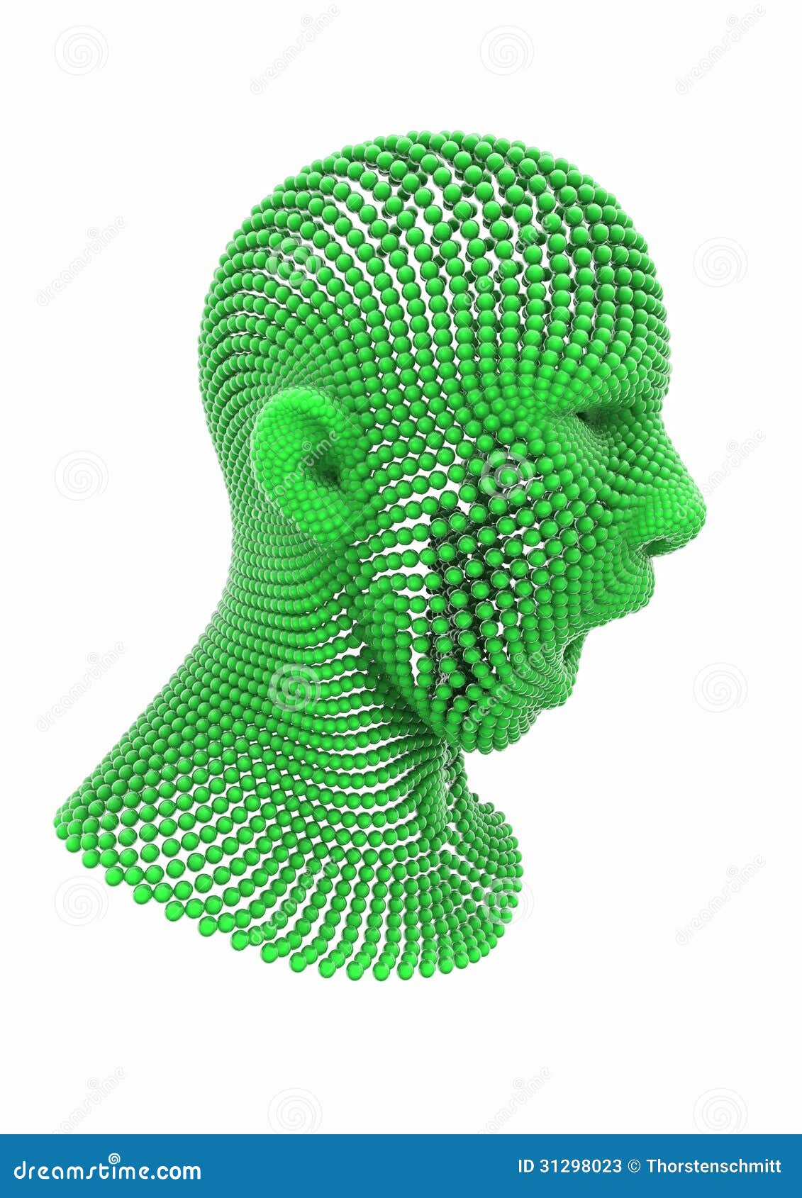 Human Head made of Spheres stock image. Image of beauty 31298023
